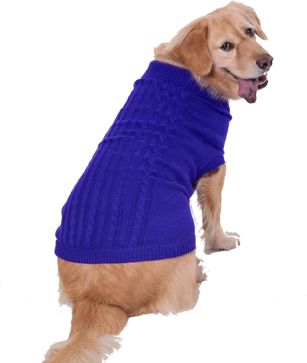 Small Dog Sweater, Warm Pet Sweater, Cute Knitted Classic Dog Sweaters for Small Dogs Girls Boys, Cat Sweater Dog Clothes Coat for Small Dog Puppy Cat (3XL, Dark Blue)