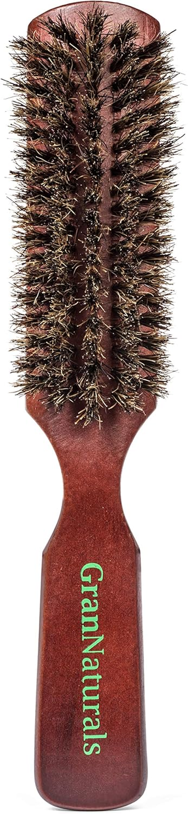 Grannaturals Soft Bristle Hair Brush for Men - Boar Bristle Brush for Styling Beards, Fades, Smoothing Hair and Waves - Natural Wooden Hairbrush image number 2