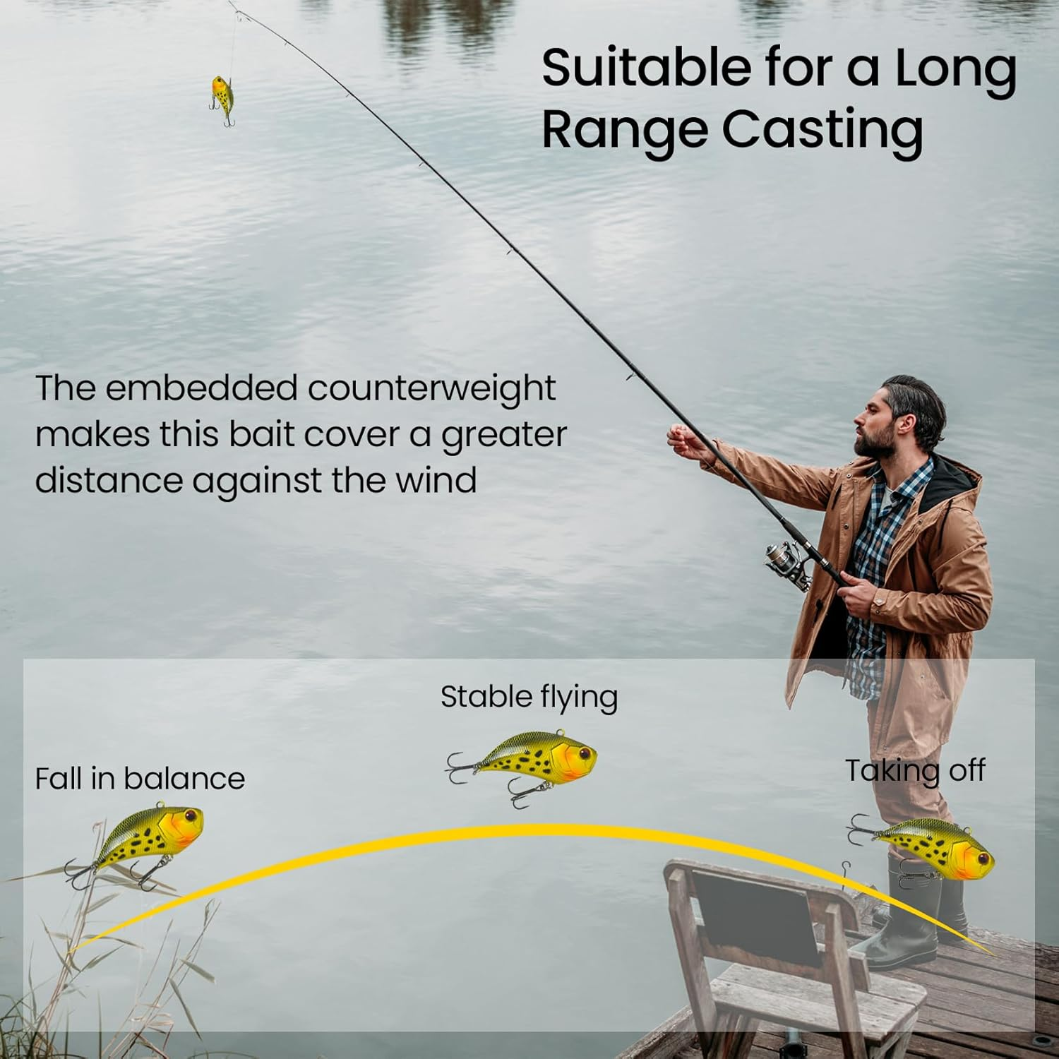 Pristis Fishing Lures for Freshwater & Saltwater, Sinking Vibe Lipless Crankbaits with Sharp Hooks, Jig Head Soft Baits and Swim Jigs, Micro Blade Baits, Pre-Rigged Swimbaits Kit for Bass Trout Pike - Dark Set image number 5