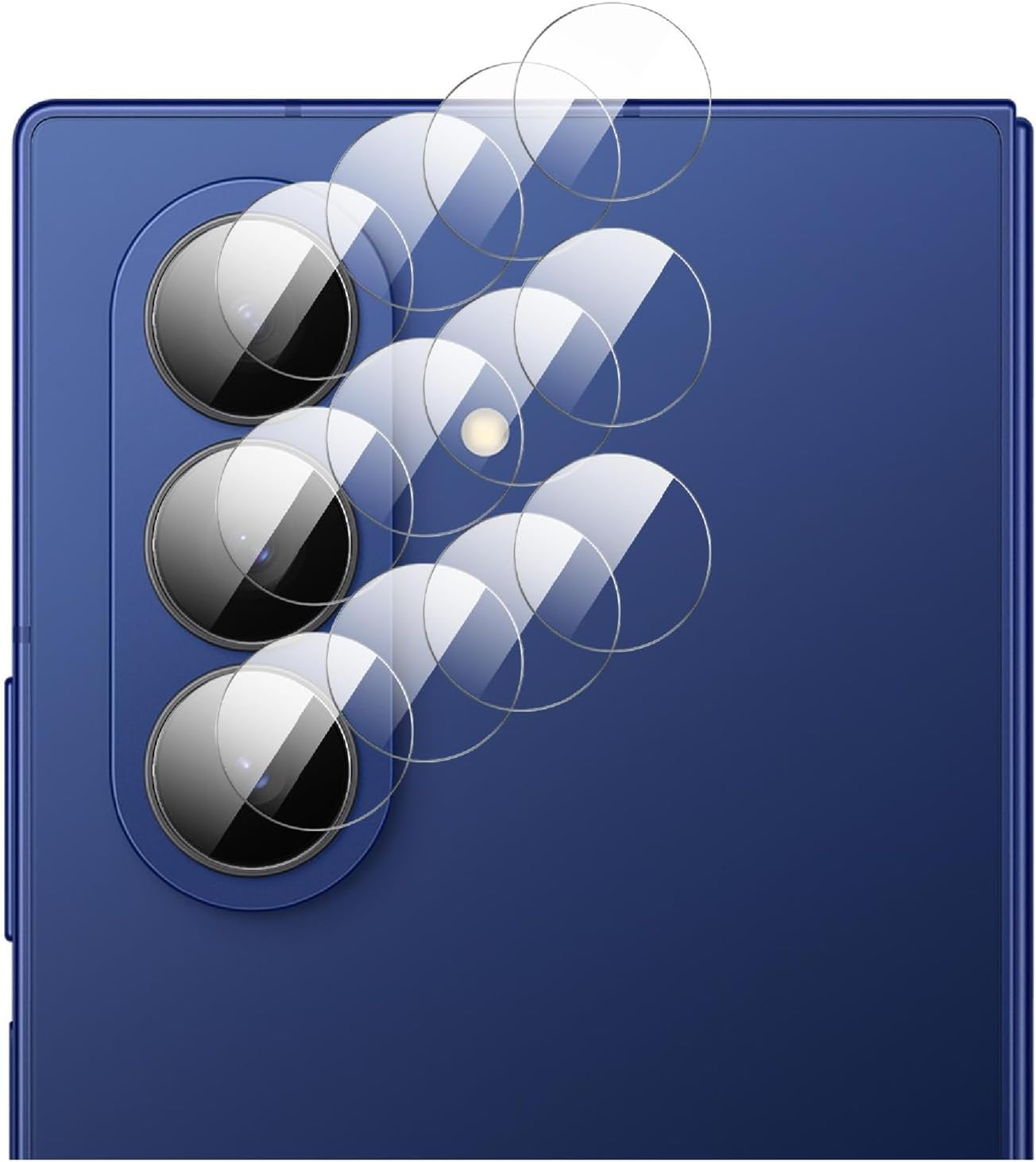 GIOPUEY Ultra Thin Pack of 4 Camera Protection Compatible with Samsung Galaxy Z Fold 7, HD Camera Glass Screen Protector [Scratch-Resistant] Camera Protector image number 6