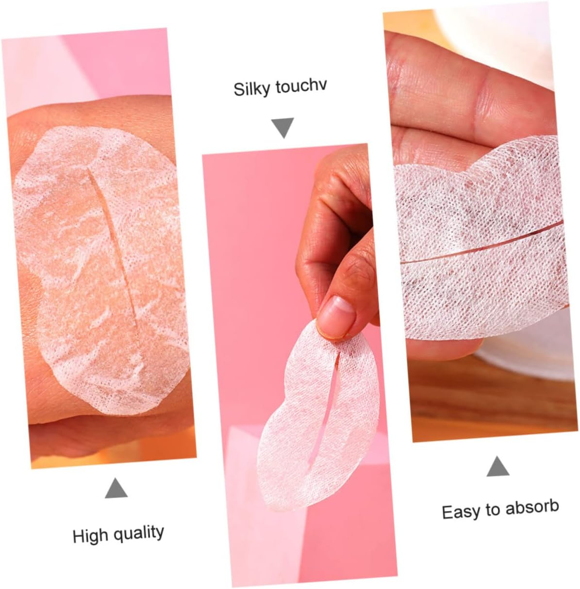 HONMEET Diy Lip Mask Paper 1000 Pcs Moisturizing Lip Film Breathable Paper Comfortable Easy to Tear Ideal for Travel image number 2