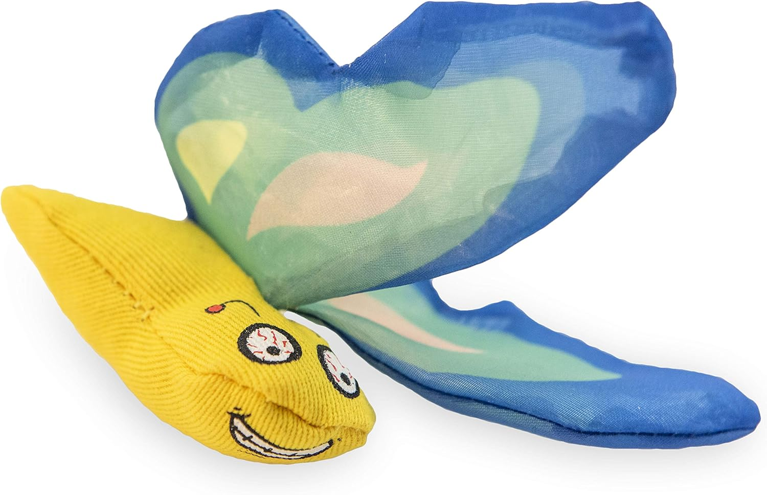 Yeowww! Duckyworld 100% Organic Flower Leaf Catnip Cat Toy Butterflies (2 Toys, Blue)