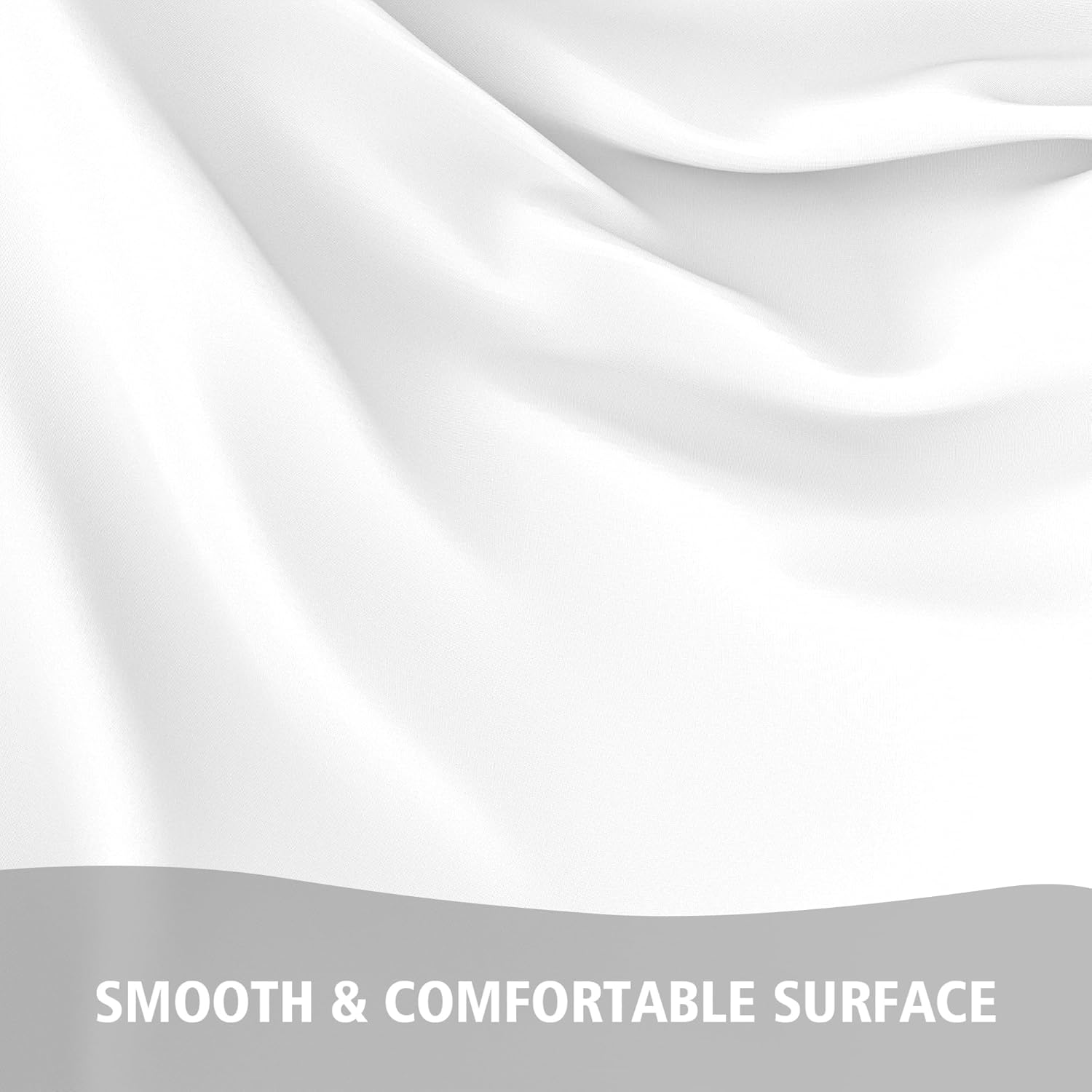 RUN HELIX 4 Pieces King Bed Sheet Set - Ultra Soft Microfibre Fabric Fitted Sheet with 35Cm Deep Pocket, Mattress Protector, Easy Care, Wrinkle Free, Fitted Sheet & Flat Sheet & 2 Pillowcases, White