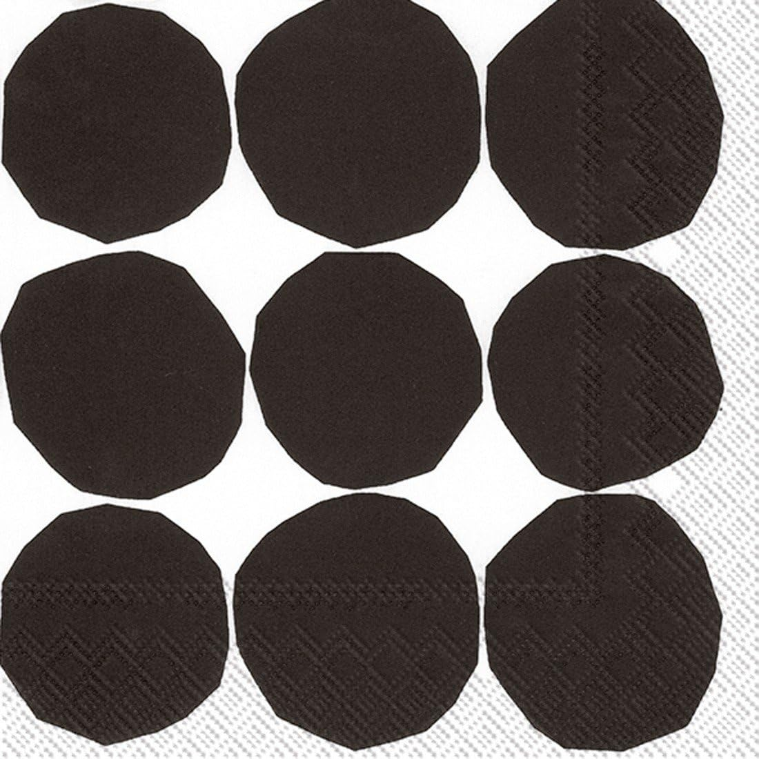 Ideal Home Range Kivet Printed Marimekko 20 Paper Napkins, Black White