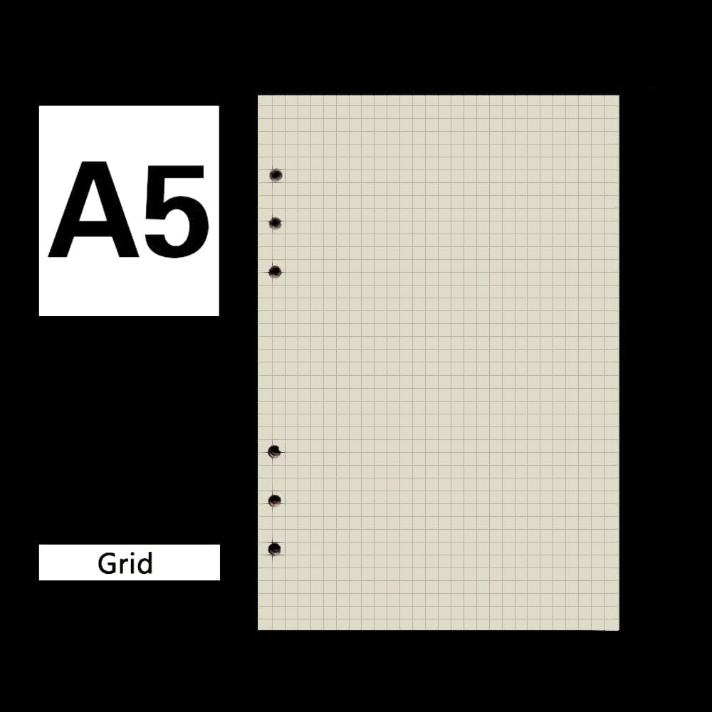 Tophomer A5 Refills Paper, 160 Pages/80 Sheets Refill Pad, Insert Ruled Lined Paper, 6 Hole Loose Leaf Punched Paper Refill for Diary, Notebook (Grid (A5) image number 4