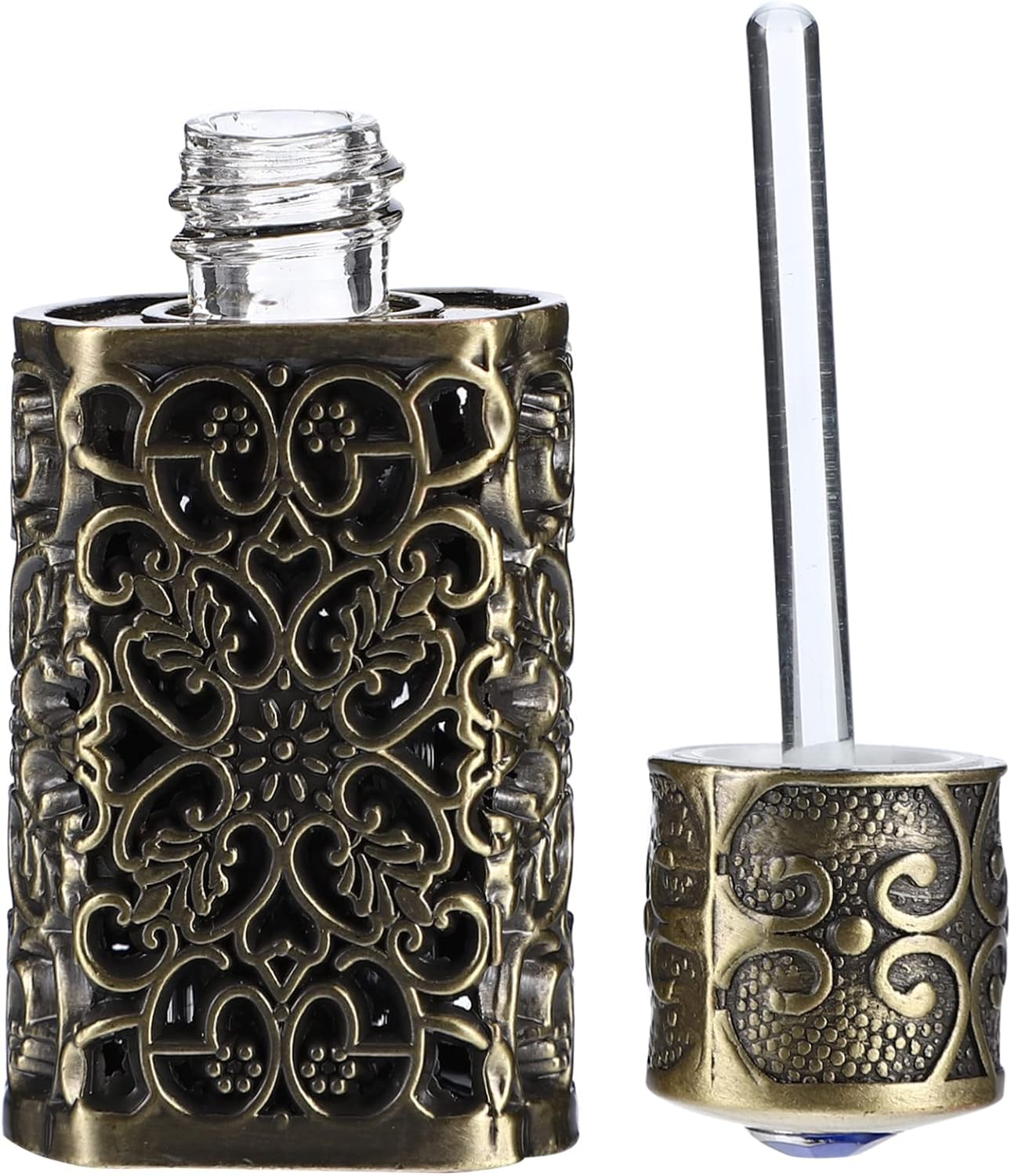 3Pcs Hollow Flower Engraving Essential Oil Spray Bottle Leak Perfume Dispenser for Travel Camping Crafts Aromatherapy image number 5