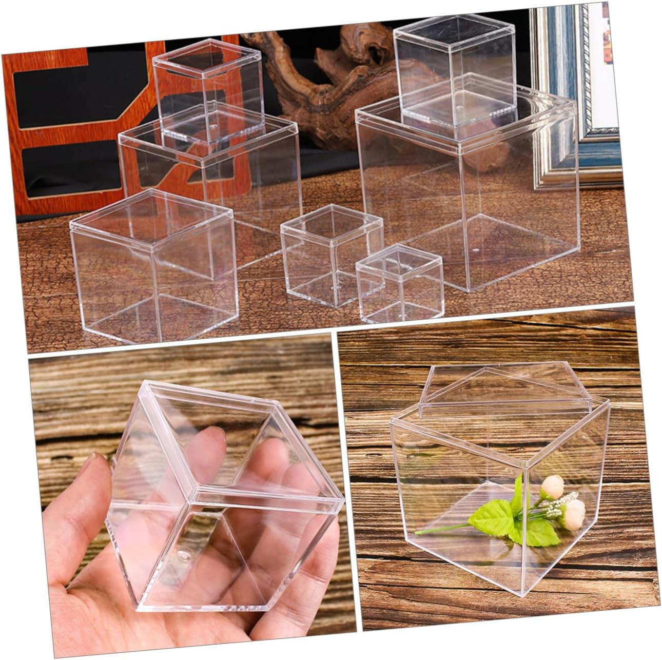 Jojofuny 12Pcs Acrylic Storage Boxes 5.5Cm Candy Snack Containers Organizer for Home Kitchen Display image number 5