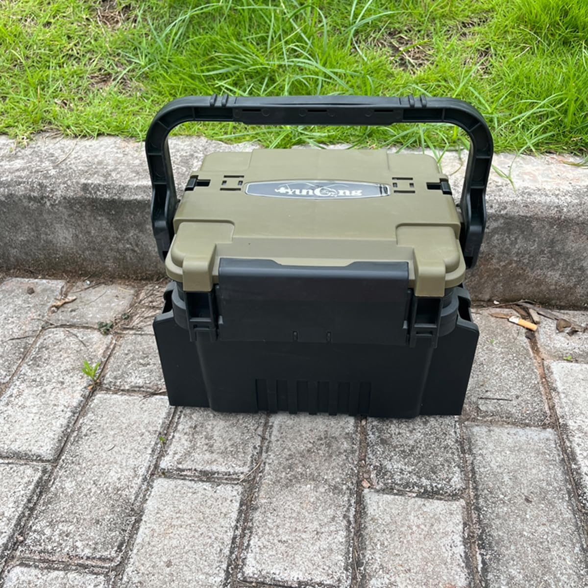 AIMALL Multifunctional Fishing Tackle Box &ndash; Large-Capacity Portable Gear Storage Case with 14 Compartments & Spacious Lower Section, Durable Impact-Resistant Plastic, 12.2In X 9In X 12.2In image number 4