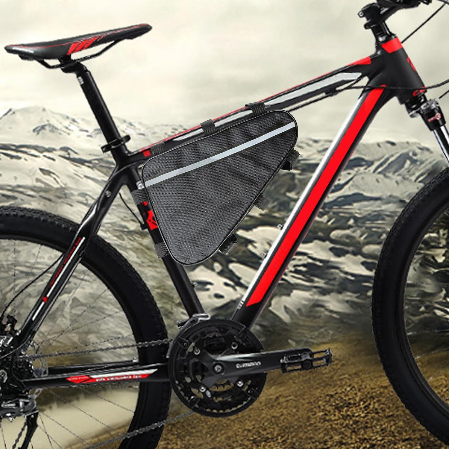 Triangle Battery Bag for Electric Bikes - Protective Case with Secure Straps, Storage Pouch for E-Bike Accessories image number 1