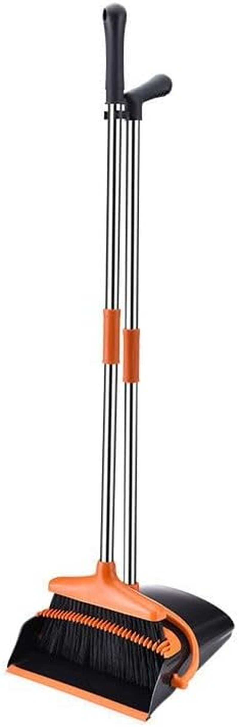 Heavy-Duty Long-Handle Broom & Dustpan Set &ndash; Upright Design for Effortless Sweeping &ndash; Lightweight, Durable & Ideal for Home, Office, or Outdoor Cleanup image number 2