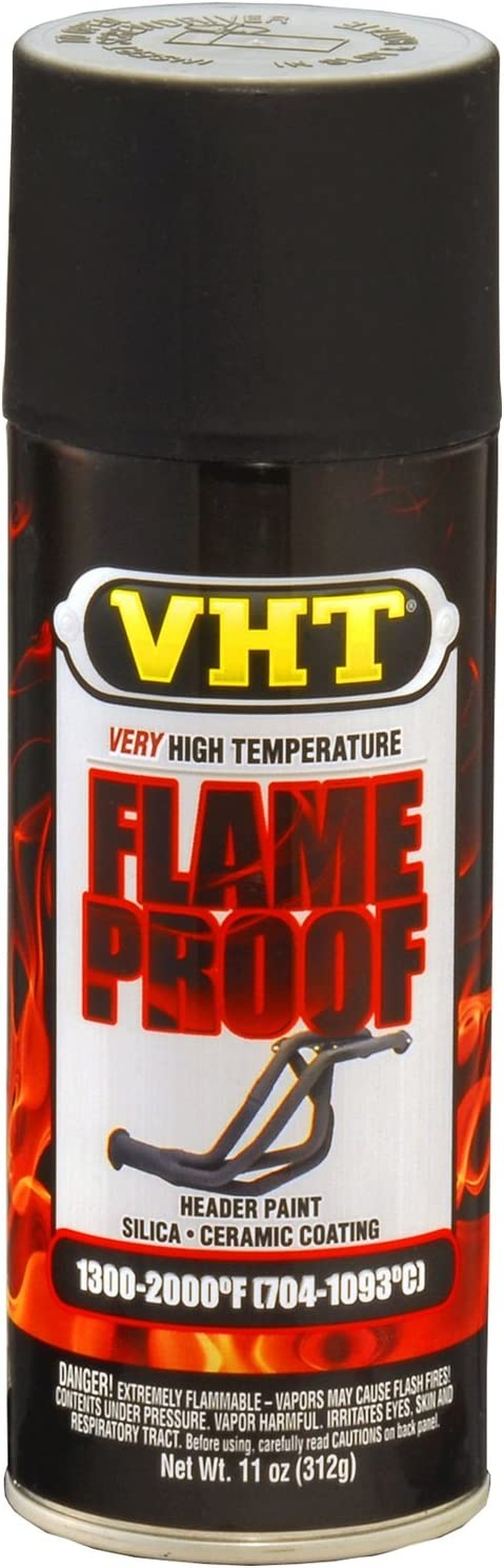 VHT Paint, Flameproof Coating, High-Temperature, Flat, Black, 11 Oz., Aerosol Spray Can, Each image number 3