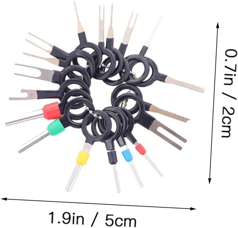 HAPINARY Automotive Terminal Tool Kit Wire Harness Pin Extractor Plastic Handle Steel Spring Plate Easy Terminal Removal image number 1