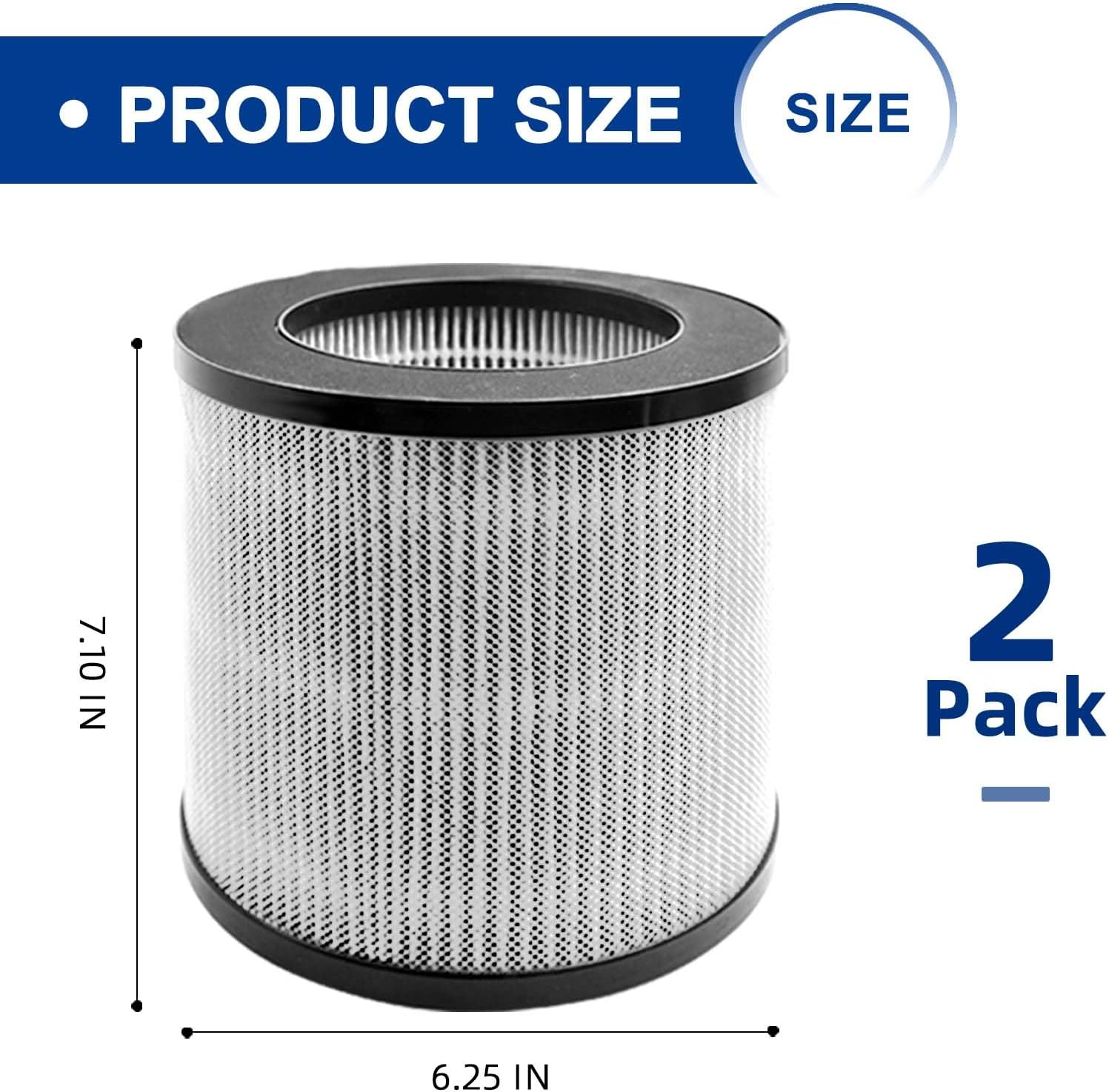 2801 Replacement Filter Compatible with Bissell Myair Personal Air Purifier 2780 2780A 2780B 2780P and 27809 - Compare to My Air Part 2801, High Efficiency Activated Carbon Filters (2 Pack) image number 1