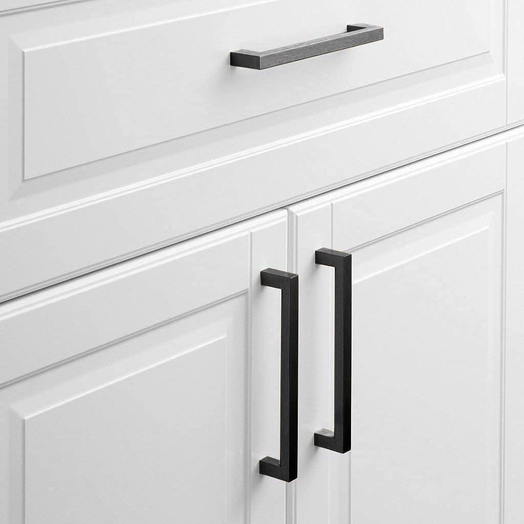 Fiabgum 5 Inch Drawer Handles Kitchen Cabinet Handles Black Drawer Pulls Kitchen Cabinet Hardware Kitchen Handles Matte Black Cabinet Pull,10Pcs Furniture Handles Black 128 Mm image number 4