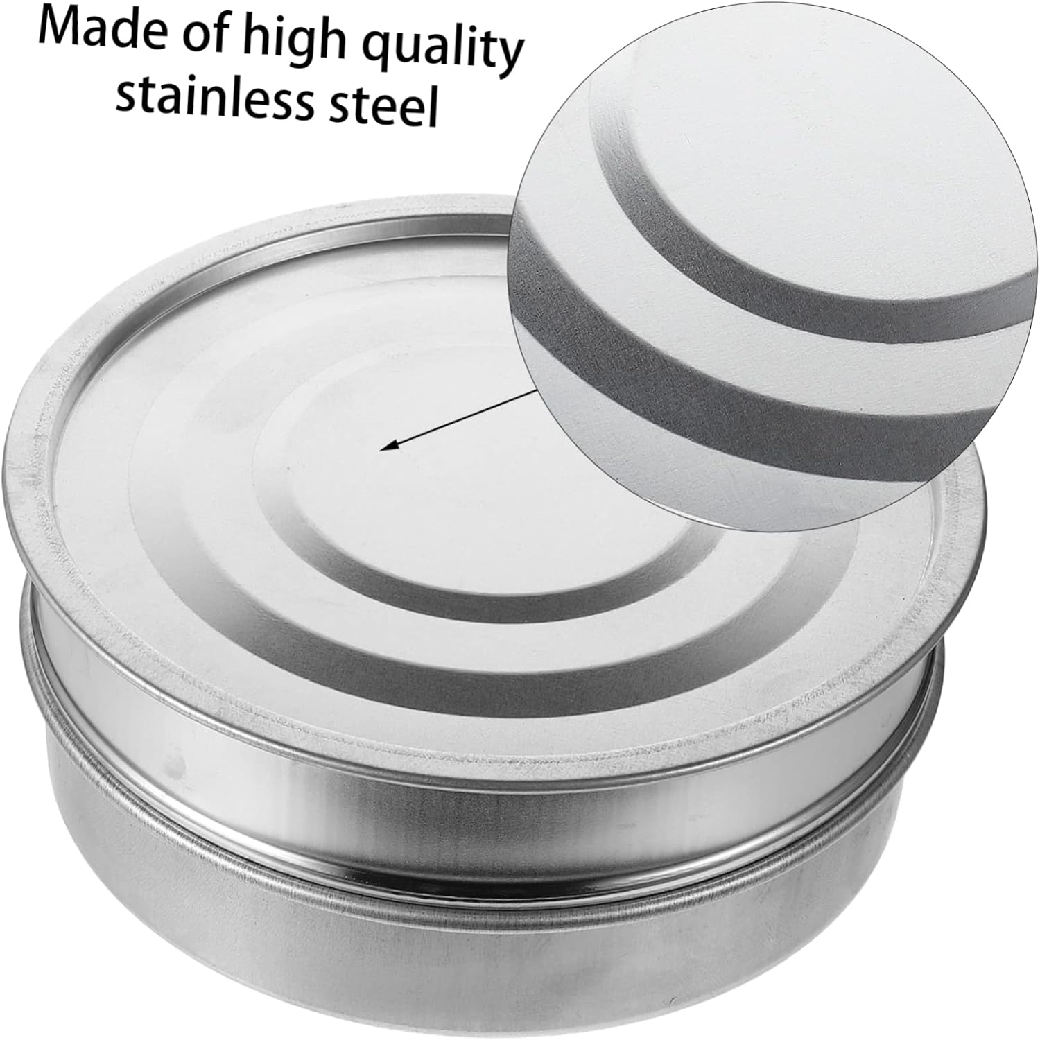 MOBUTOFU Stainless Steel Mesh Basins Sprouting Tray Set Plant Nursery Pots Gardening Device Water Tray for Bean Sprouts image number 6