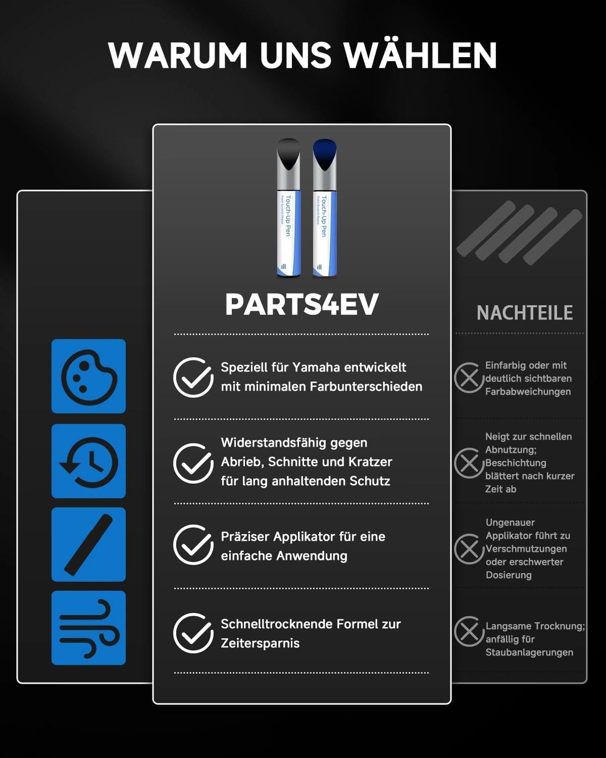 0903 BLACK METALLIC X RAVEN MOTORCYCLE MOTORCYCLE TOUCH up PAINT for YAMAHA image number 1