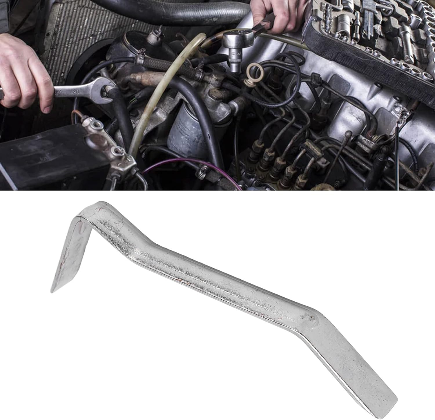 Brake Adjusting Tool,Metal Offset Brake Spoon Auto Repair Tool Universal Professional Car Maintenance Tools 1Pcs for Cars image number 1