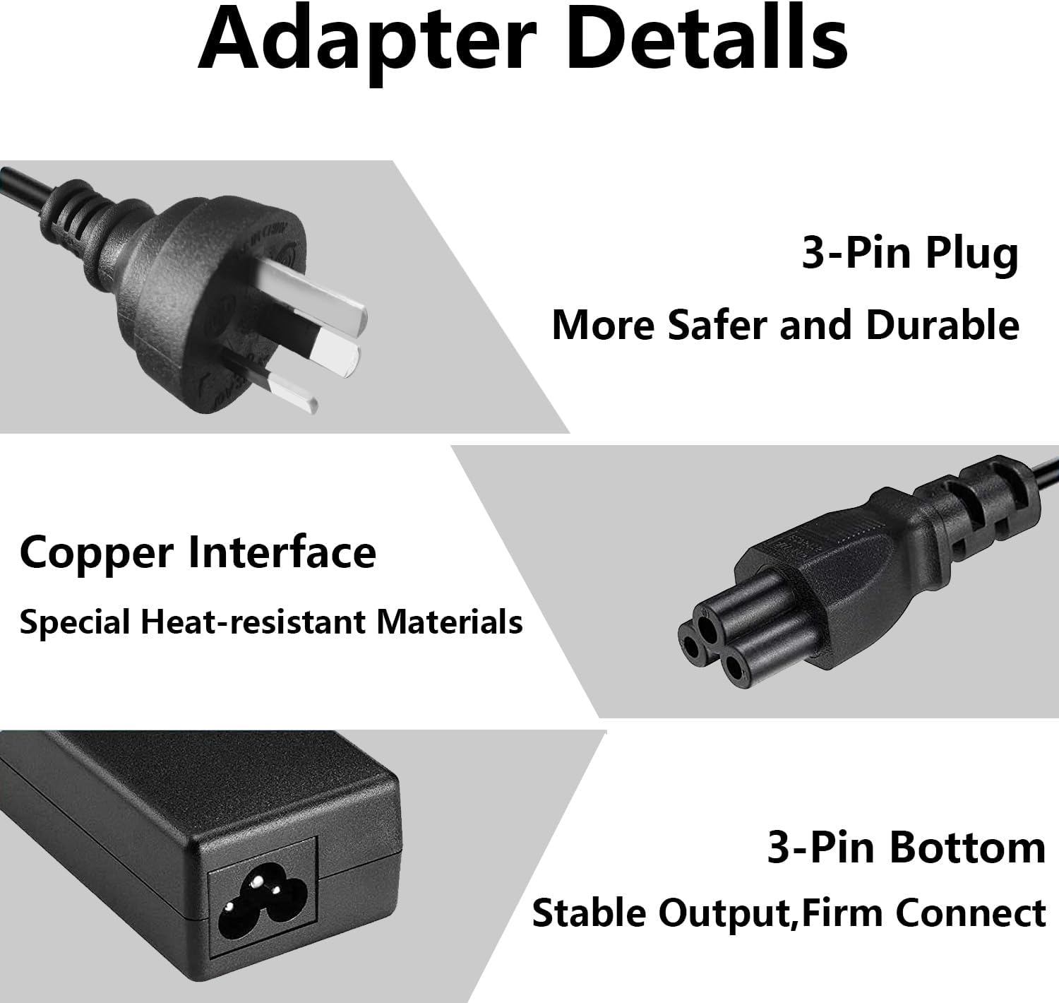 65W Laptop Charger for HP Pavilion X360 11 13 14 15 17, Elitebook 840 850 G5, Probook 450 G8 G9 640 650 G5, Zbook 14U G4, Envy Smart 19.5V 3.33A Blue Tip Power Adapter Supply Cord image number 2