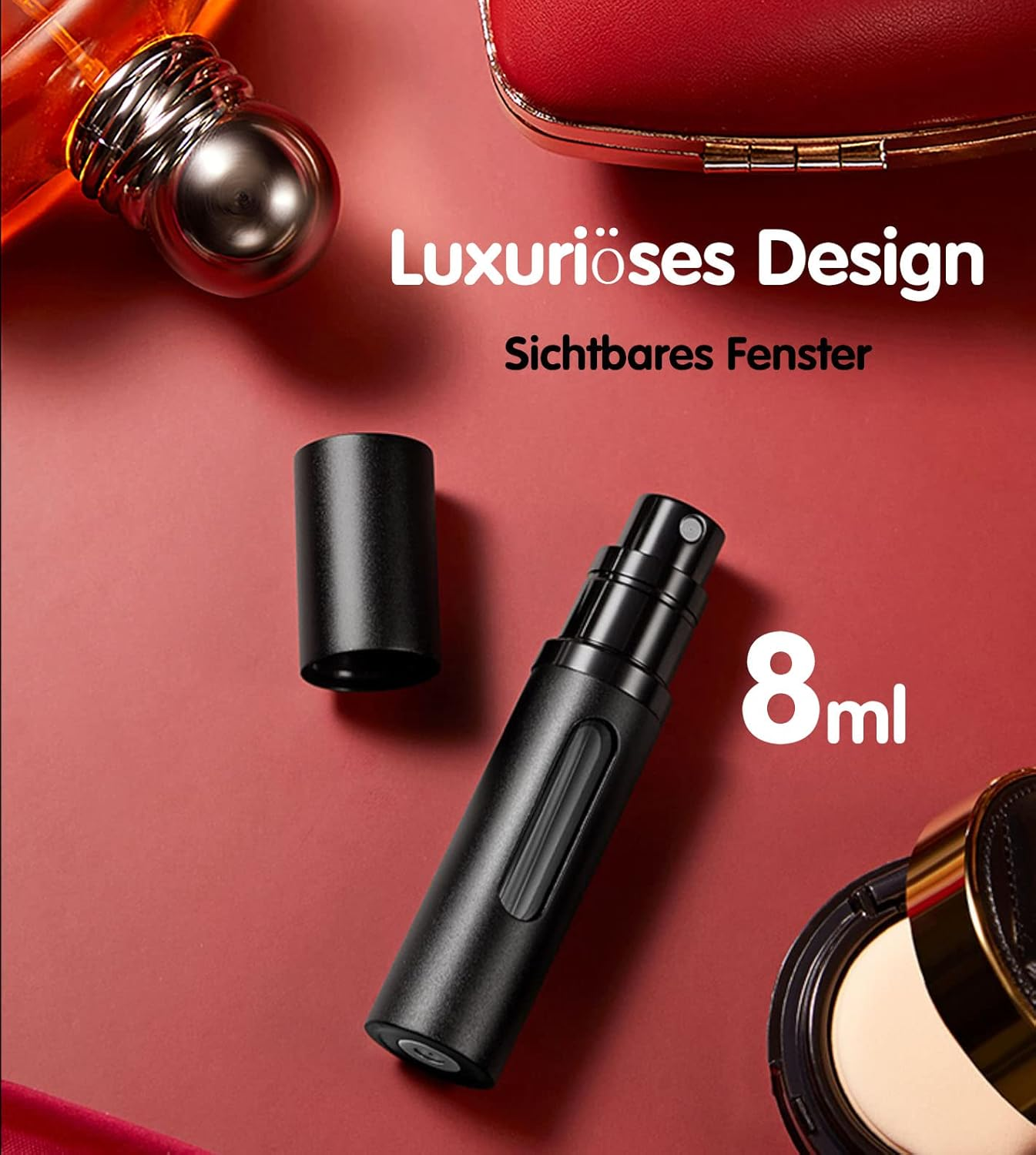 OSALALA Perfume Atomiser Refillable Perfume Bottles Portable Atomiser Mini Spray Bottle Pocket Atomiser with Window for on the Go 8 Ml image number 4