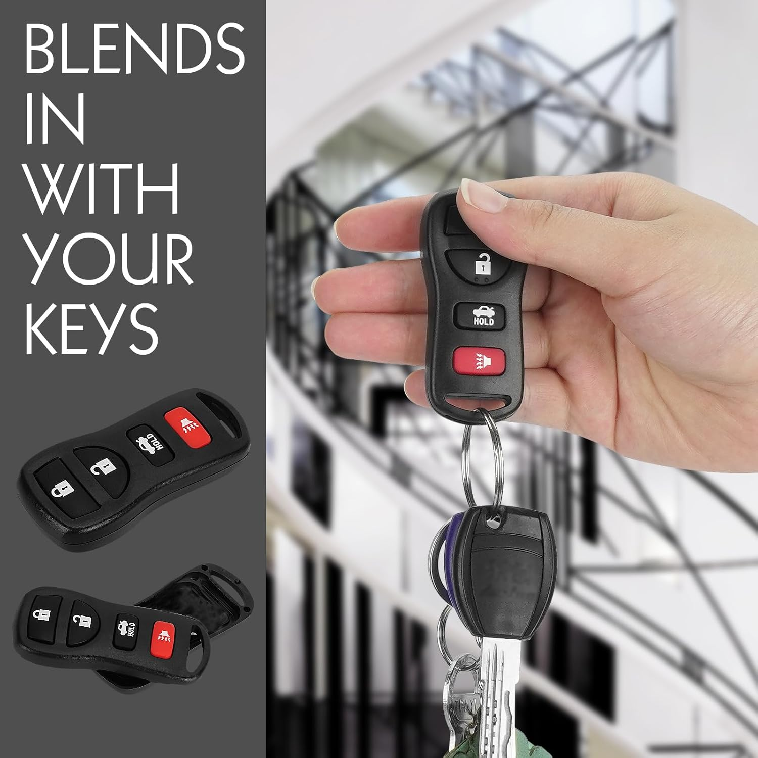 2 Pack Remote Fake Car Key Secret Safe, Portable Secret Hidden Pill Container, Diversion Safe Compartment Container to Hide Pills Jewelry or Valuables - Battery Bank (Black High-Capacity) image number 3