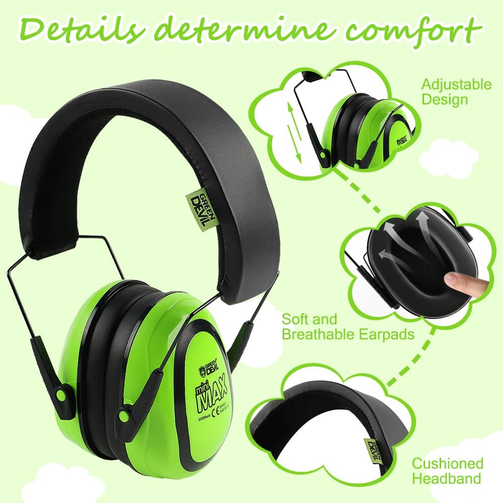 Kids Ear Protection Ear Muffs Age 1-16 Low Profile 27Db Noise Cancelling Hearing Protection Sensory Headphones for Autism Kid image number 2