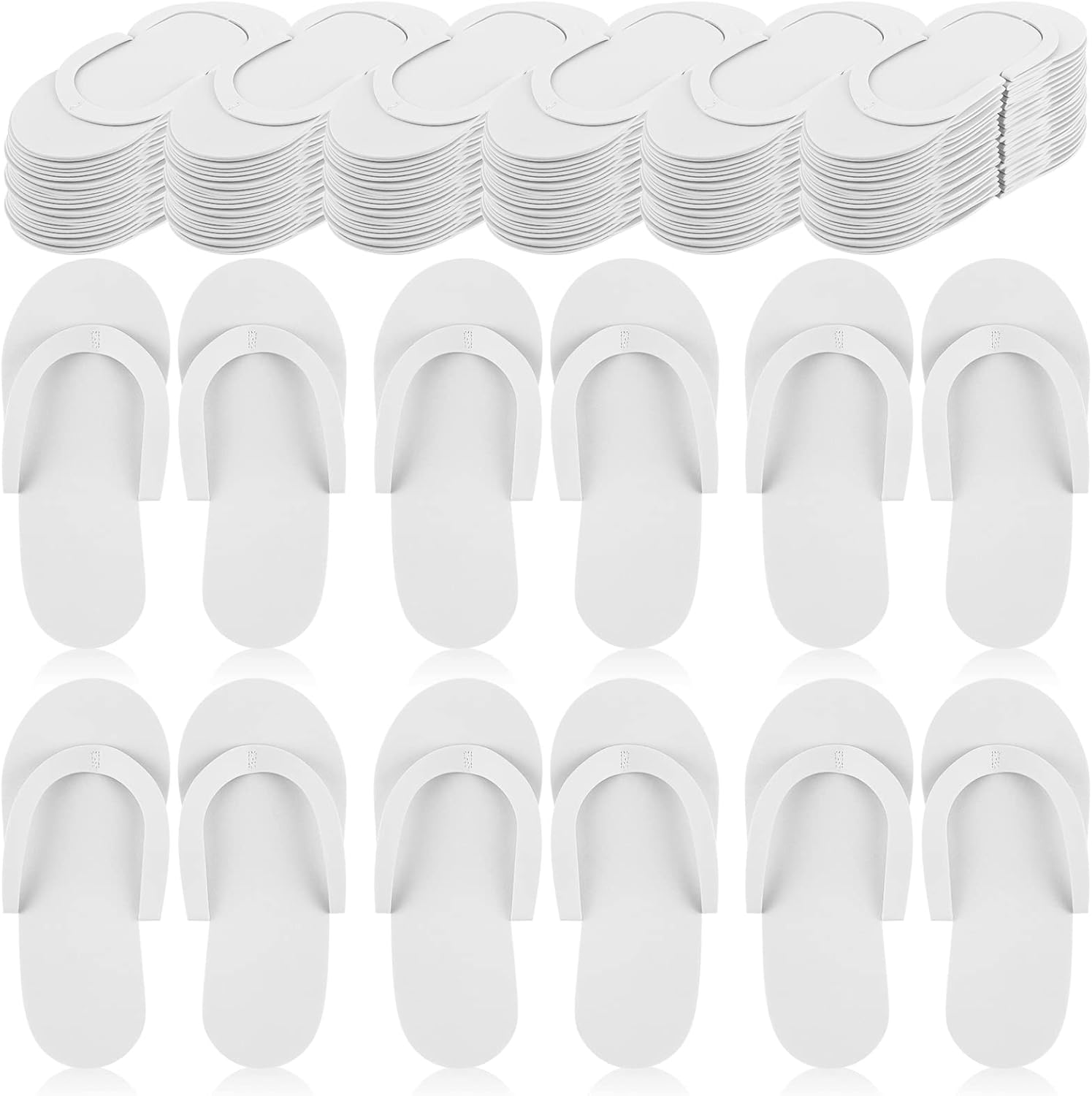 Geyoga 48 Pairs Disposable Pedicure Slippers Foam Disposable Slippers Multi Color Pedicure Sandals Spa Pedicure Flip Flops Pedicure Shoes for Women Salon Nail Spa Pedicure