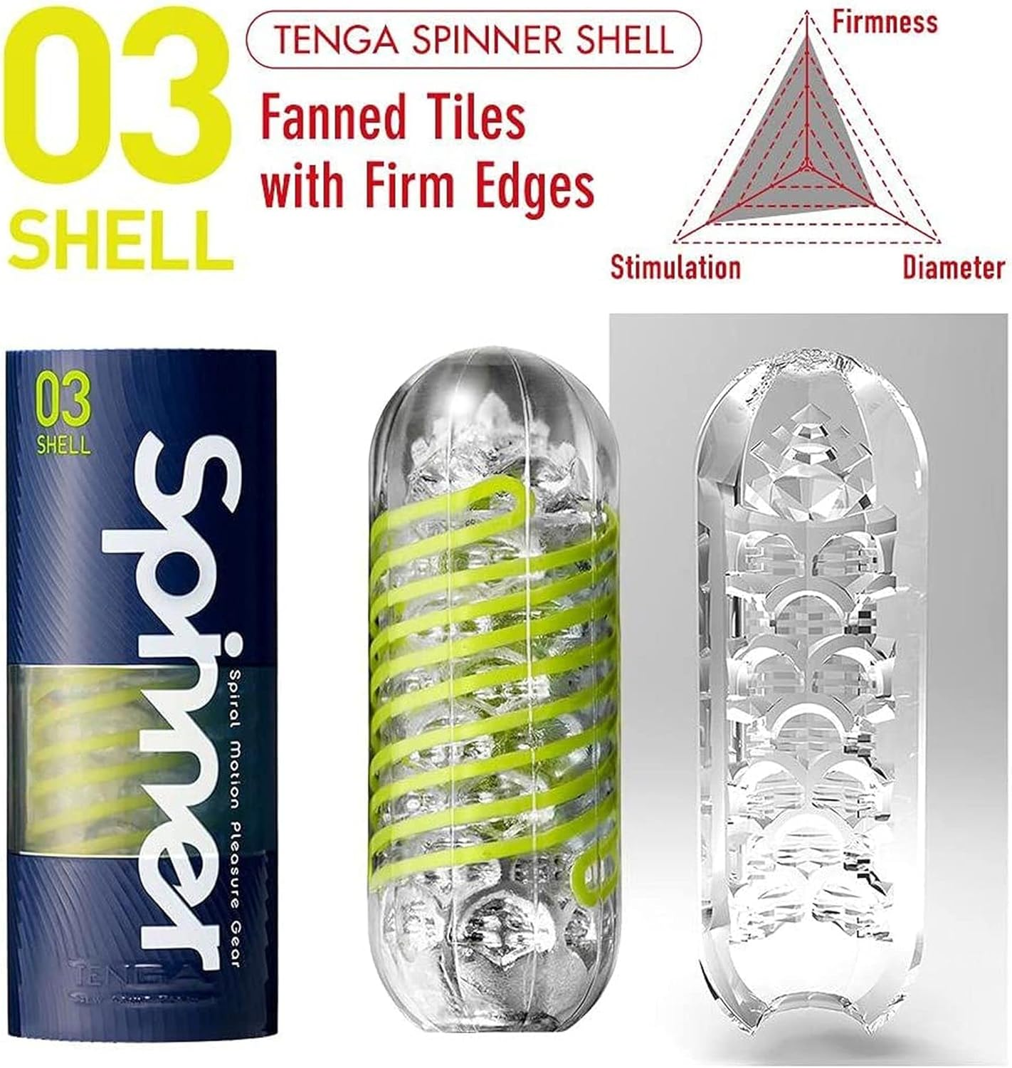 TENGA Spinner Cup Men Masturbator, Reusable Spiral Motion and Intimate Pleasure Device Male Masturber, SPN-003 SHELL image number 6
