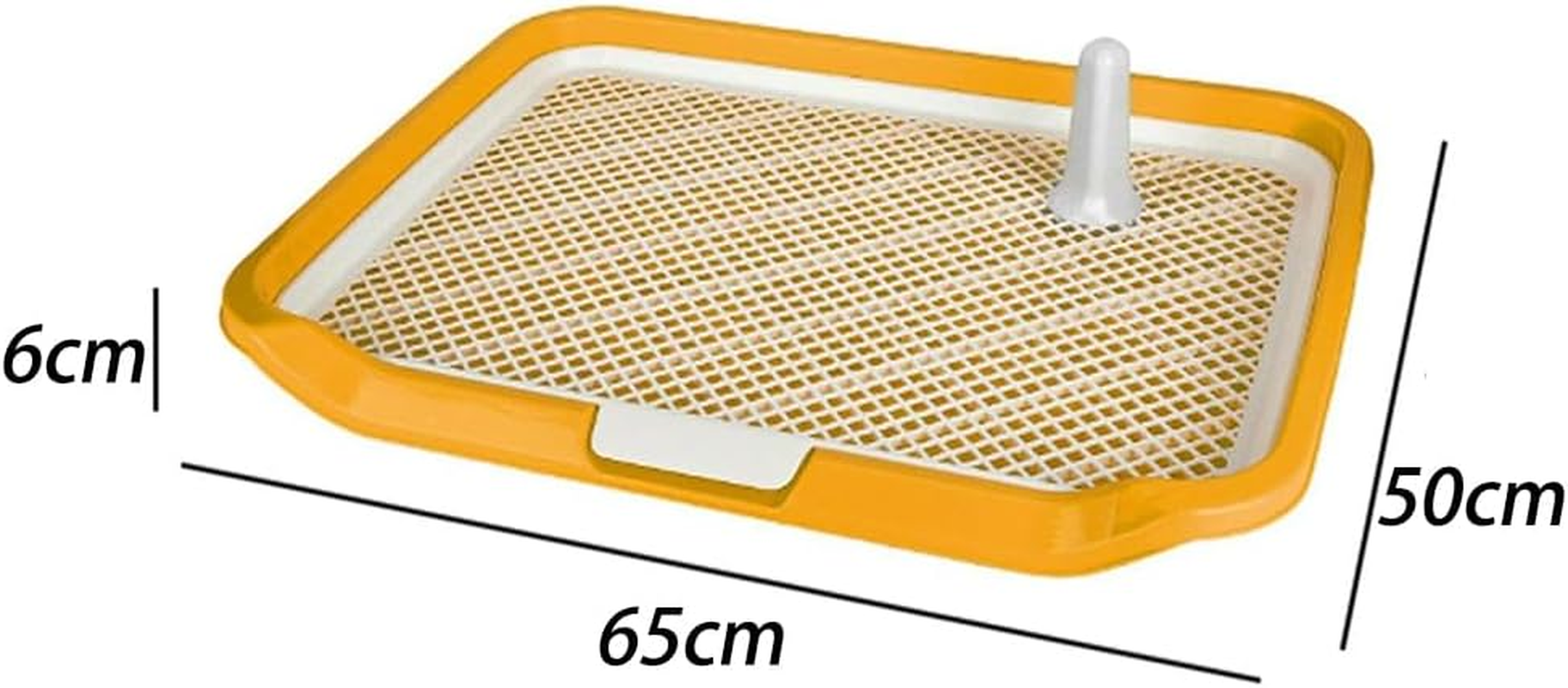 Puppy Dog Toilet,Dog Potty Tray Toilet,Pee Mesh Training Tray,Pet Training Toilet Pee Pad Holder for Dogs Doggy,Litter Tray, Low Entry,Open Top Box, Reusable for Indoor Outdoor,Yellow. image number 5