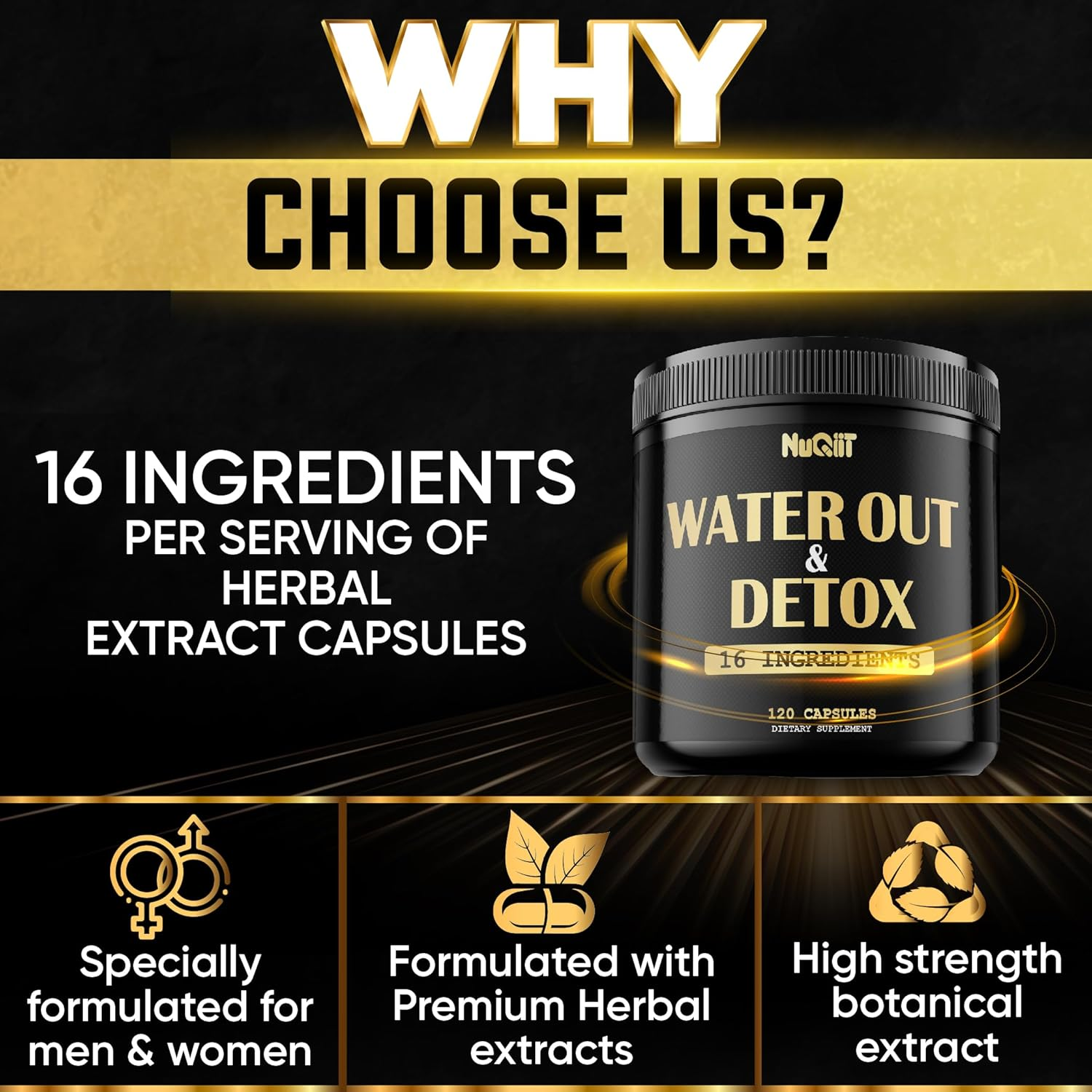 Water Out Supplement with Dandelion Root, Apple Cider Vinegar & More - 120 Capsules for 2-Month Supply image number 6