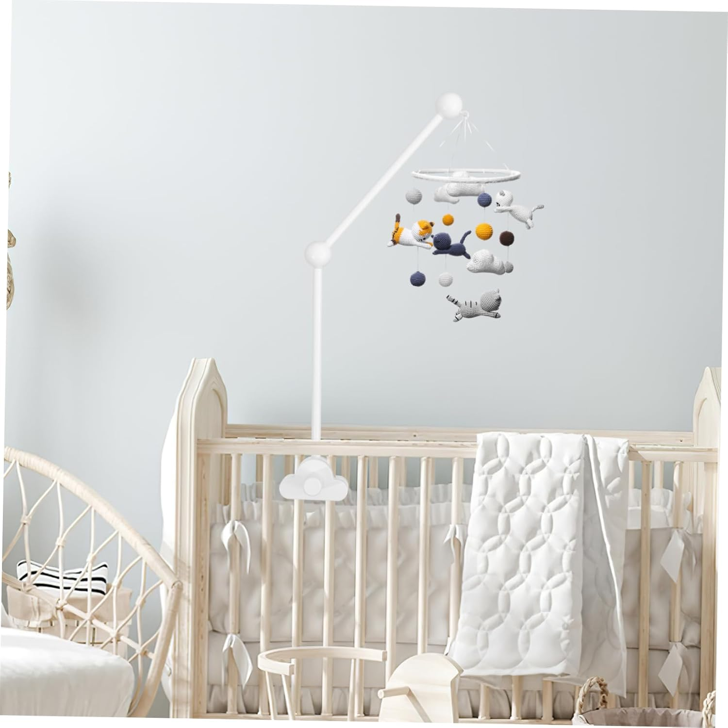 Crib Mobile Holder Arm Bed Bell Bracket for Cot Nursery Mobiles Stand For image number 1