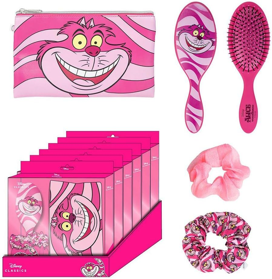 Disney Alice in Wonderland Beauty Gift Set for Girls - Includes Glamorous Toiletry Bag, Gentle Hair Brush, and Stylish Hair Scrunchies image number 4