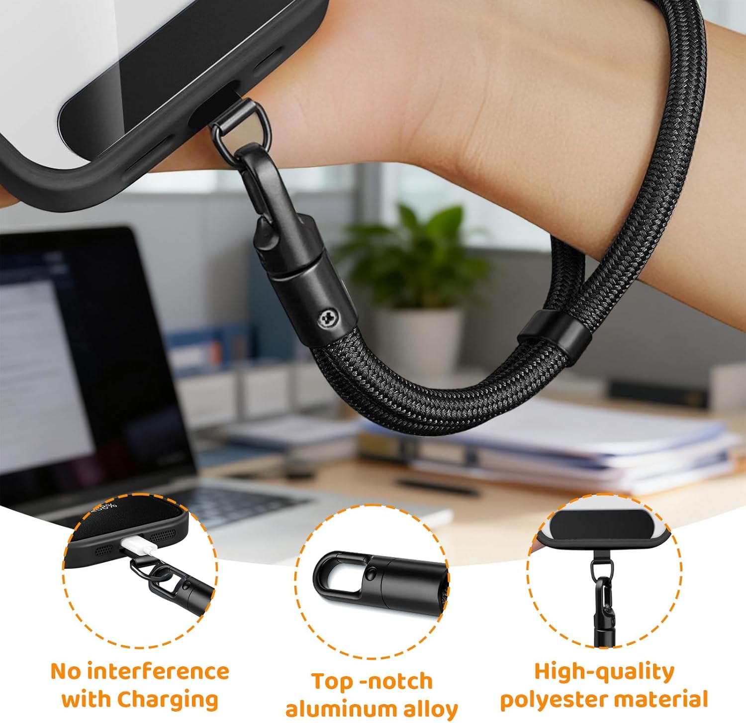 Vymoreon Phone Wrist Strap, Premium Adjustable Universal Multifuctional Mobile Phone Lanyards - Green image number 3