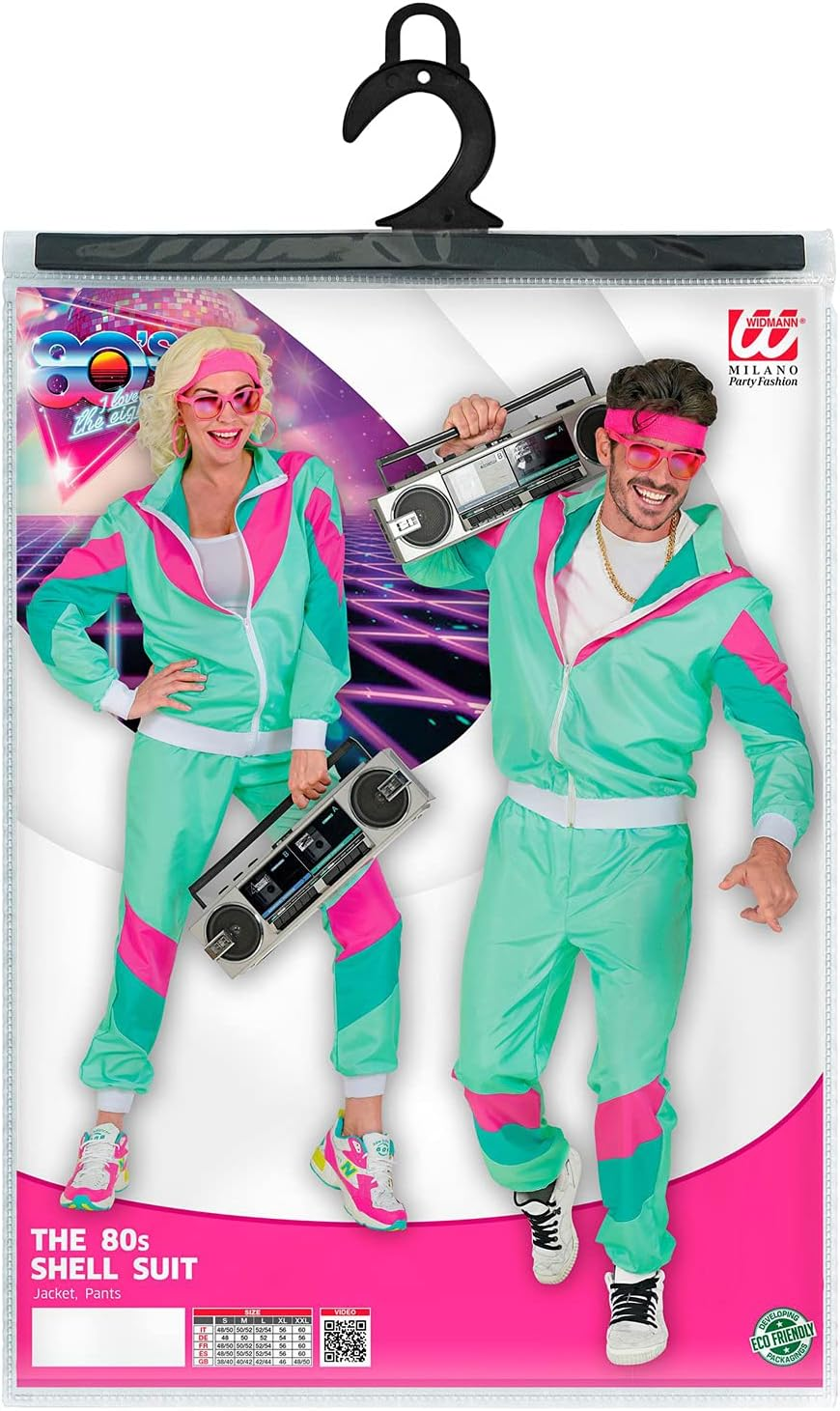 Widmann 97073 Costume Tuta Anni 80 L Pink #9707 image number 5