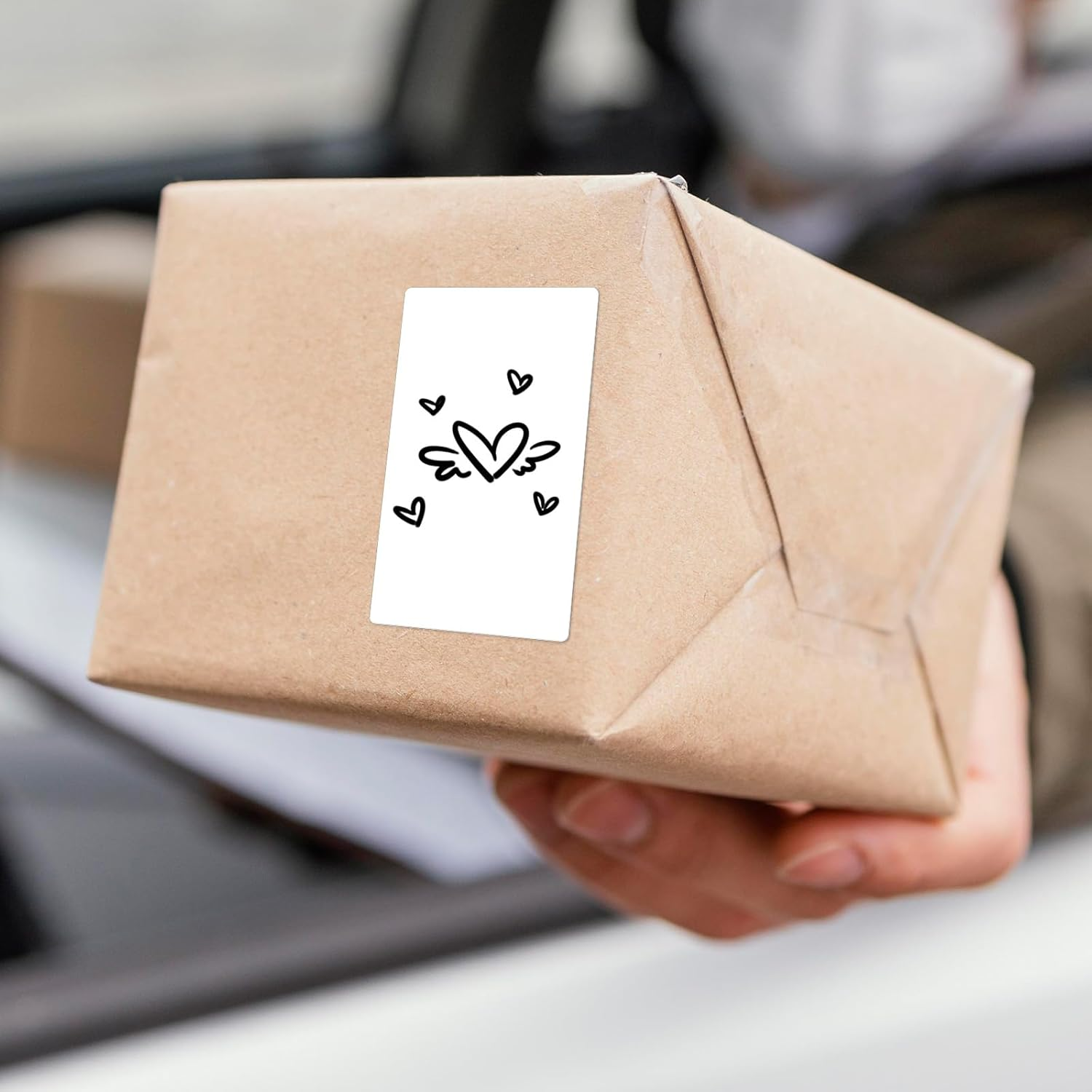 YIKIADA Rectangular White Color Coding Label 2 X 3 Inch Self Adhesive Vinyl Waterproof Writable Removable Sticker Roll for DIY Office School Supplies Inventory Name Price Tag File Paper 500 PCS image number 1