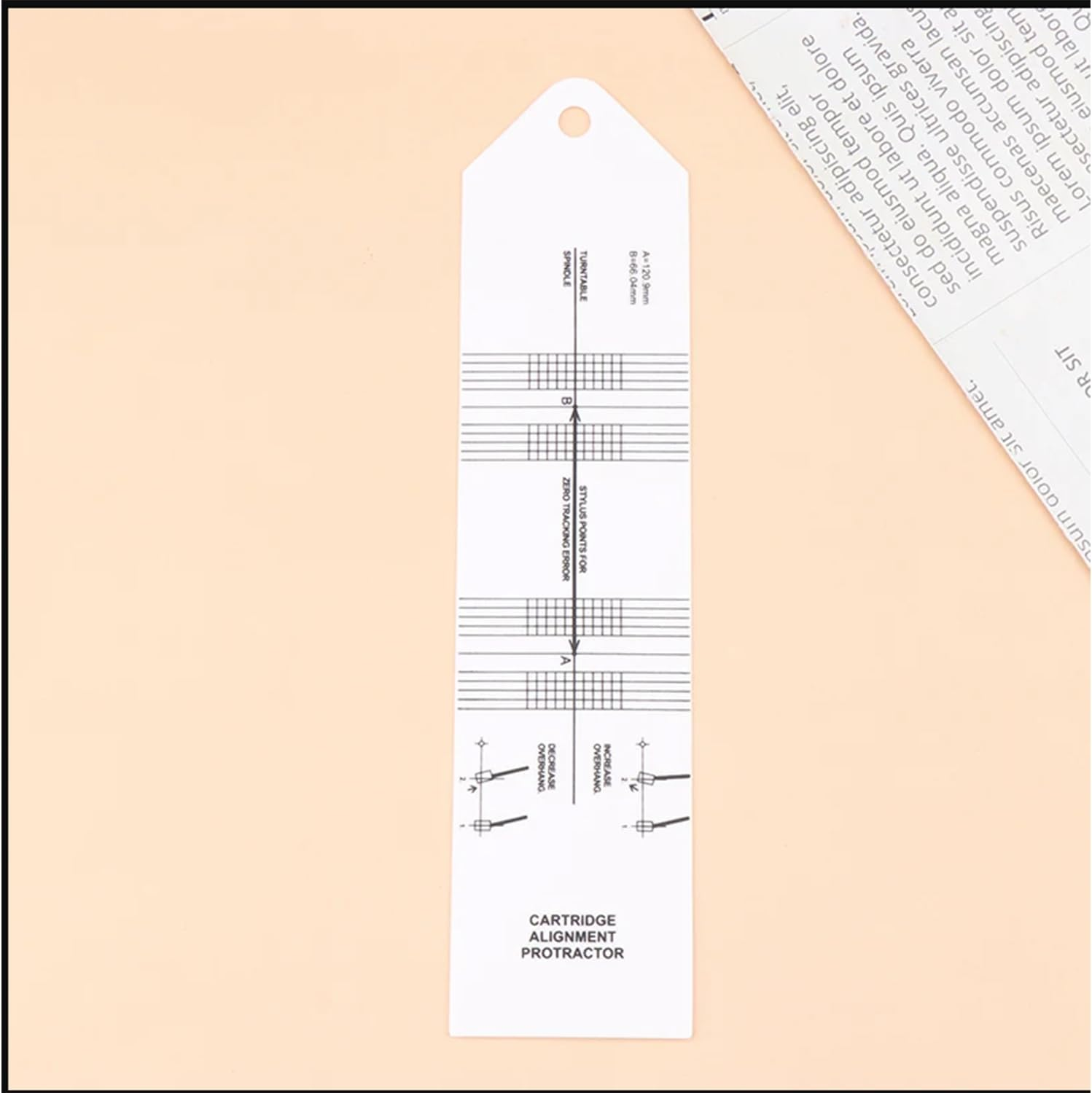 SAHENITEANA Cartridge Alignment Protractor, Calibration Distance Gauge, Protractor Record for Record Player Turntable Vinyl Player Phono Needle Tonearm Adjustment image number 3