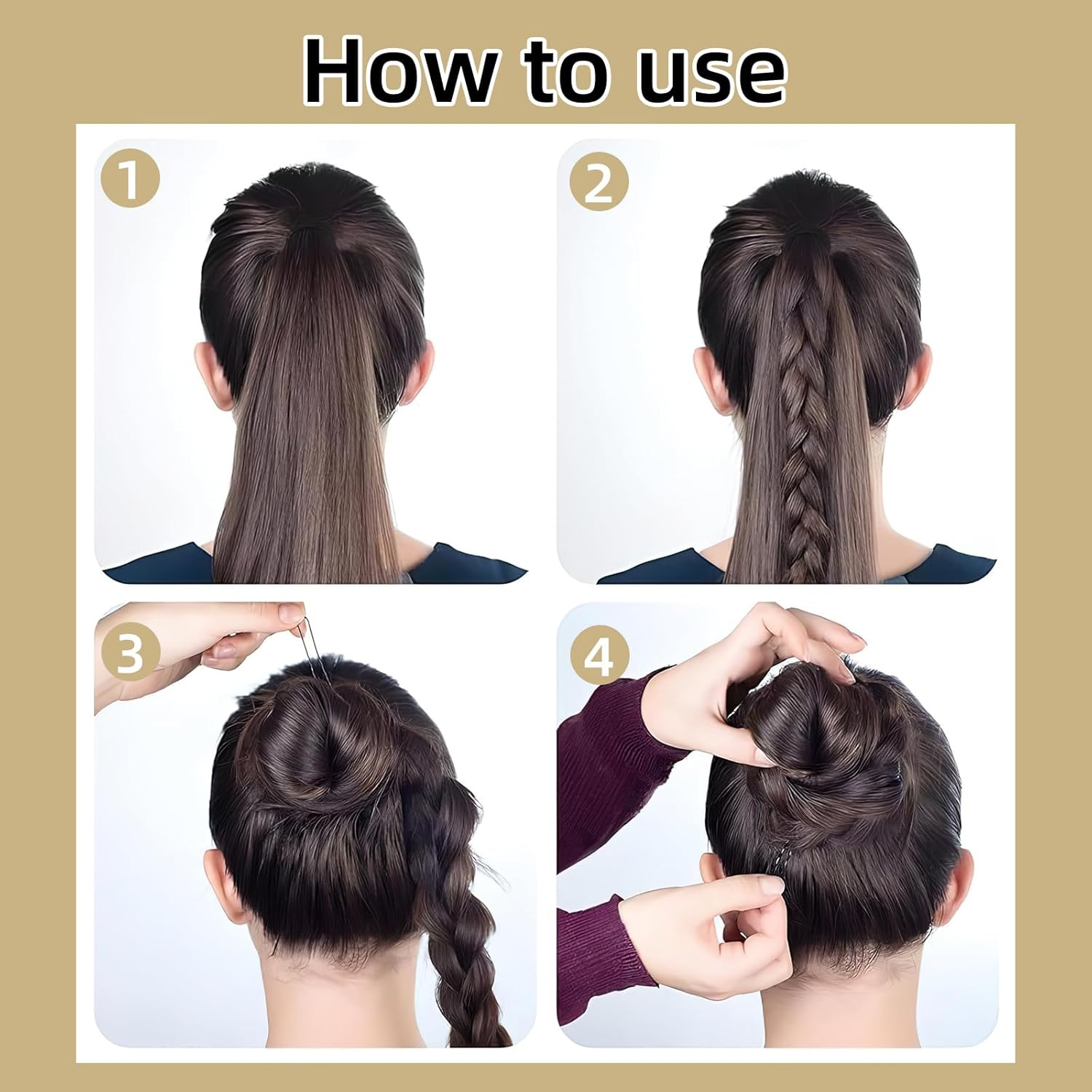 Bobby Pins Brown Metal Hair Clips U Shaped Hair Pins Black With image number 1