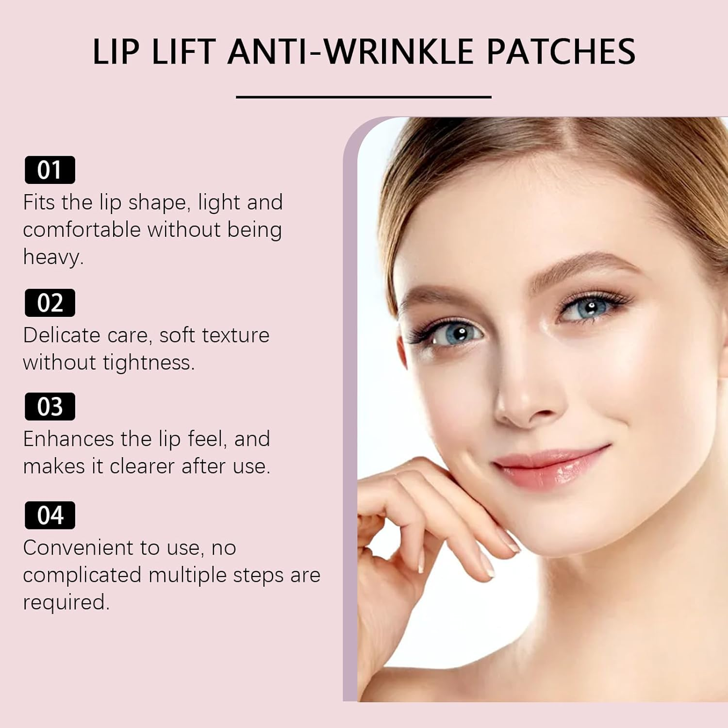 Lip anti Wrinkle Patches &ndash; Reusable Face Tape for Smoothing Smile Lines & Lip Area Wrinkles, Breathable Overnight Firming Moisture Pads for All Skin Types (3 Box/ 18 Pairs) - 2 Box image number 7