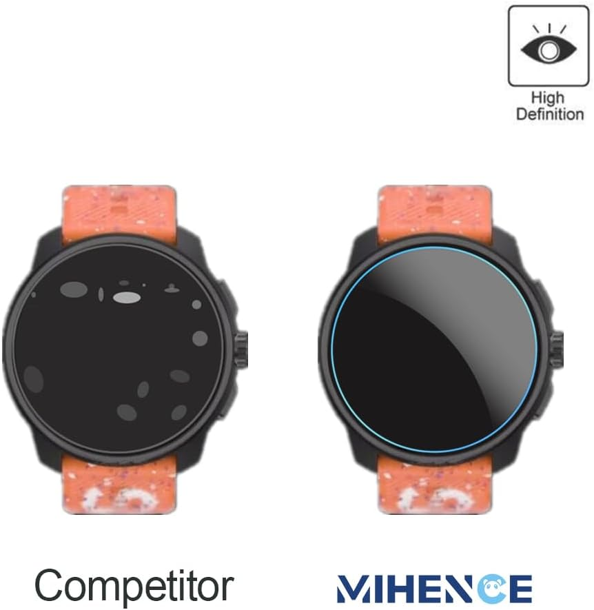 MIHENCE Compatible for Suunto Race S Screen Protector, 9H Anti-Scratch Tempered Glass Protective Film for Race S Smartwatch (3PCS), Transparent image number 1