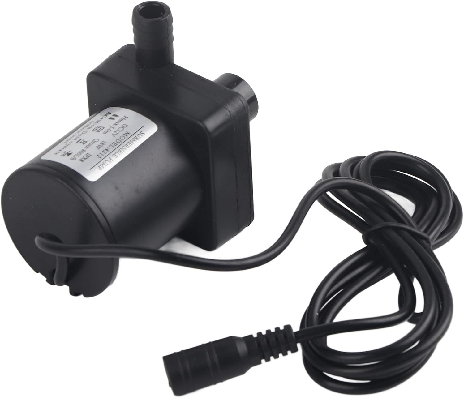 Jeffergarden DC Submersible Pump Mini ABS Silent Brushless Motor Fountain Pump for Pools Pond 12V 18W