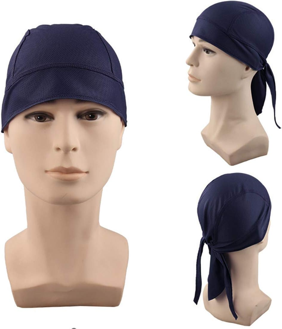 KXF Do Rag Cycling Skull Cap Sweat Wicking Pirate Motorcycle Head Bandana Wrap Cooling Helmet Liner for Women & Men - Purple image number 6