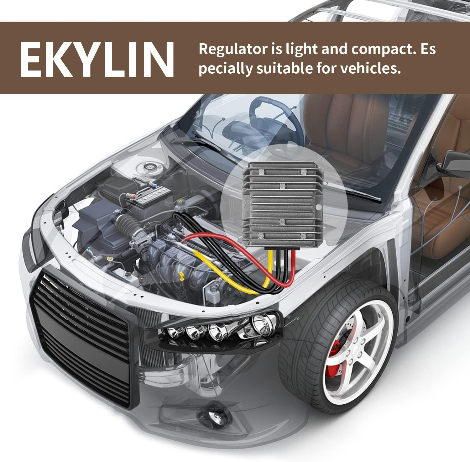 DC 12V to 24V Step up Converter Regulator 10A 240W Power Supply Adapter for Motor Car Truck Vehicle Boat Solar System Etc.(Accept DC9-20V Inputs) ｡ｭ image number 3