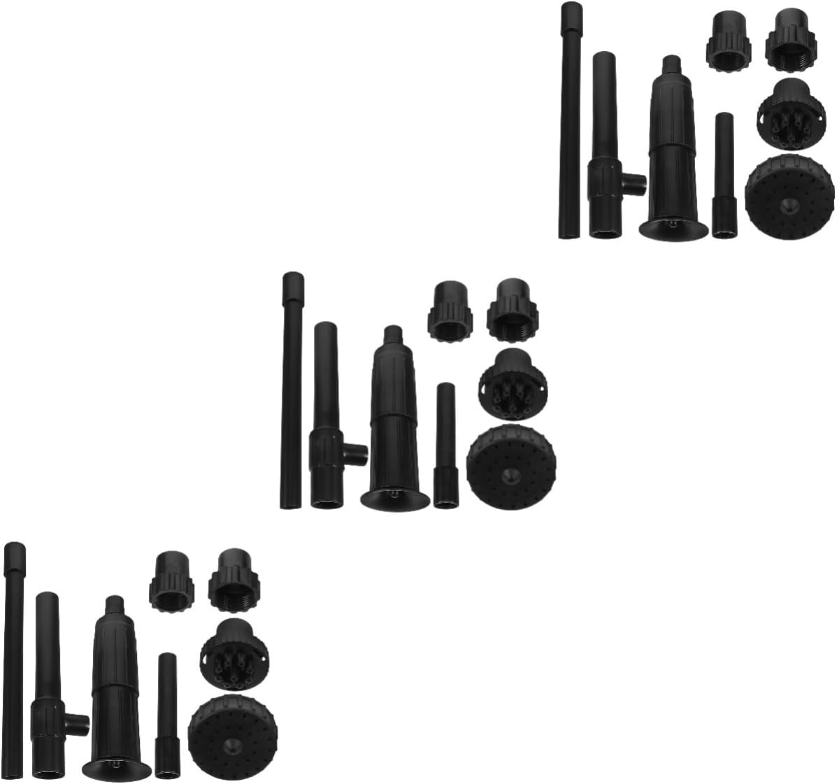 Sosoport 3 Sets Adjustable Flow Plastic Fountain Nozzle Outdoor Pond Sprinkler Head image number 6