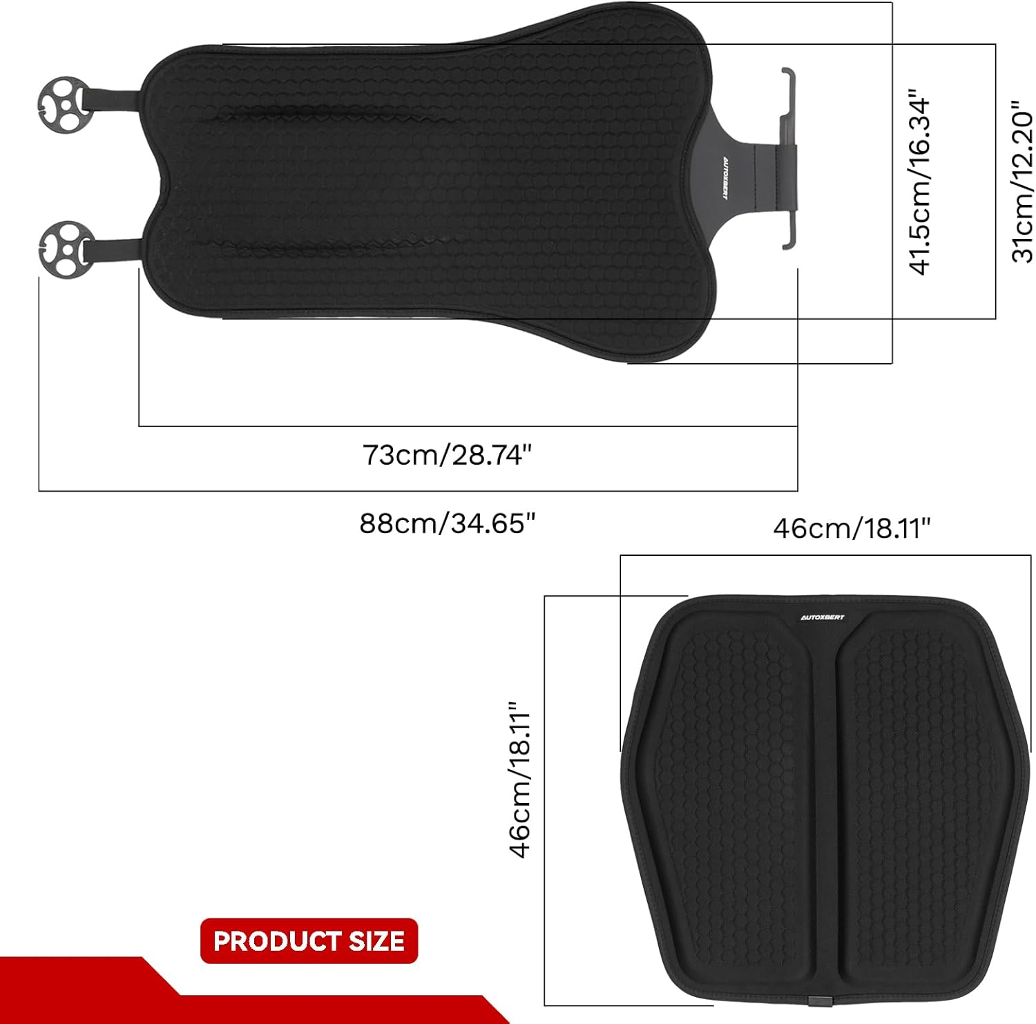 Gel Car Seat Cushion with Lumbar Support Cushion,Cool Gel Technology | Breathable Honeycomb Structure Design | Fits Most Cars & Suvs | Relief for Back Pain & Driving Discomfort image number 4