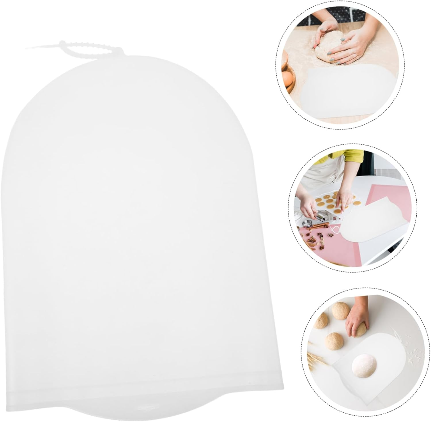 SHOWERORO Silicone Dough Rolling Bag Kitchen Gadget Bread Dough Holder Flour Tool Pie Crust Maker Food Preservation Bag image number 4