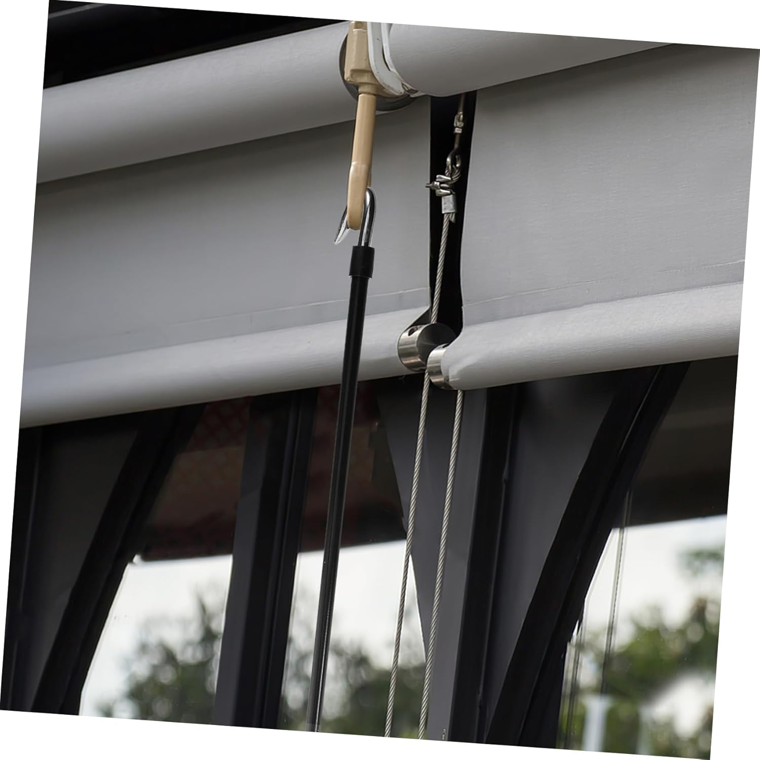 ROMISBABA Outdoor Awning Crank Handle Replacement Tool Manual Wand for Shade Canopy Portable Awning Retraction Crank Handle Canopy Opener Tool image number 2