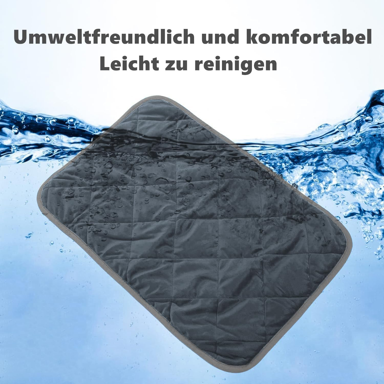 Norhogo Pet Warming Mat, Dogs, Cats, Pets Heat Mat, Dog Mat, Winter Dog Blanket, Self-Heating Blanket for Cats, Puppies, Travel, Camping, 40 X 50 Cm (Navy Blue) image number 3