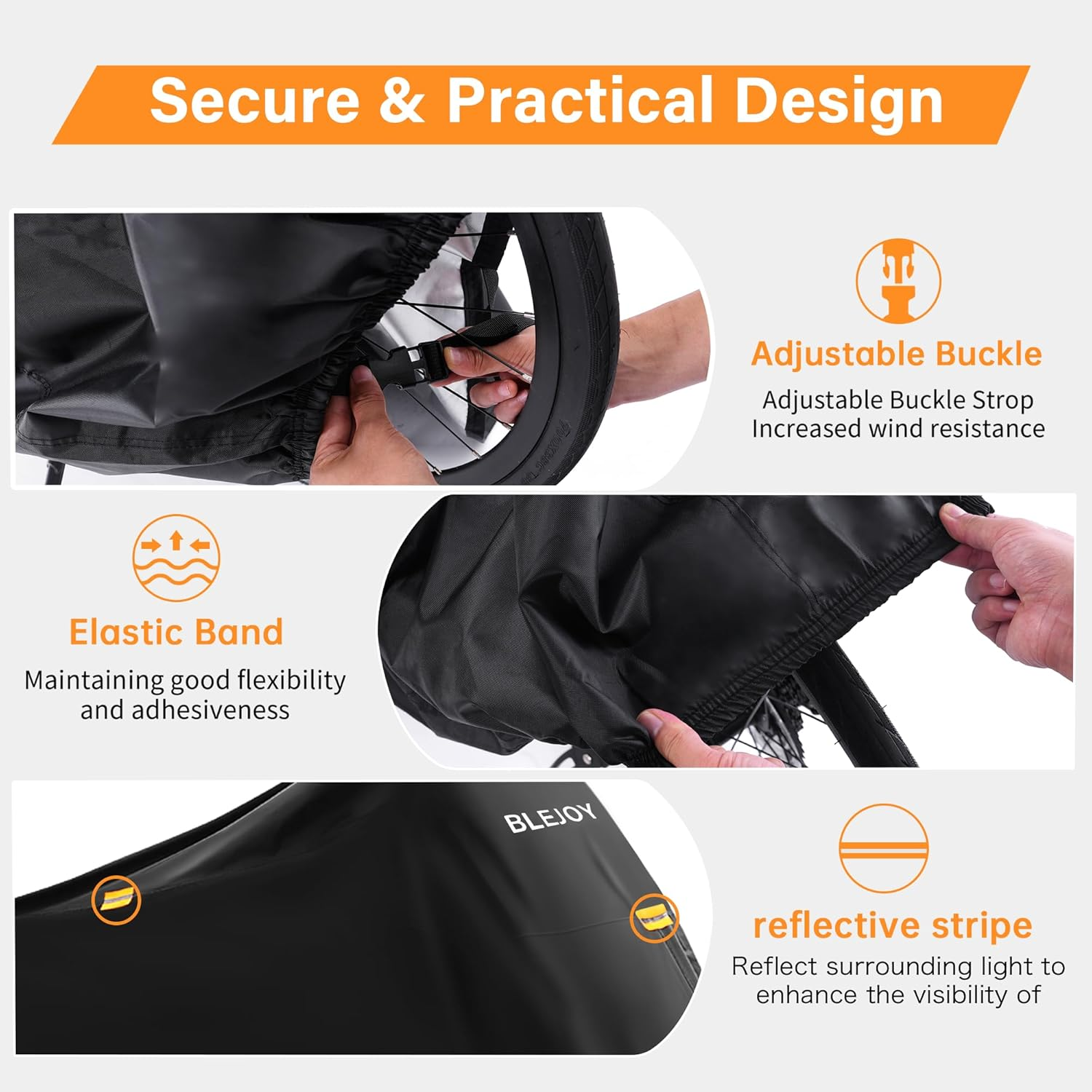 BLEJOY Bike Cover Waterproof Outdoor - Bicycle Covers for 1 or 2 Bikes - 420D Heavy Duty Rain Sun UV Dust Wind Proof Cover for Electric Mountain Road Bike image number 1