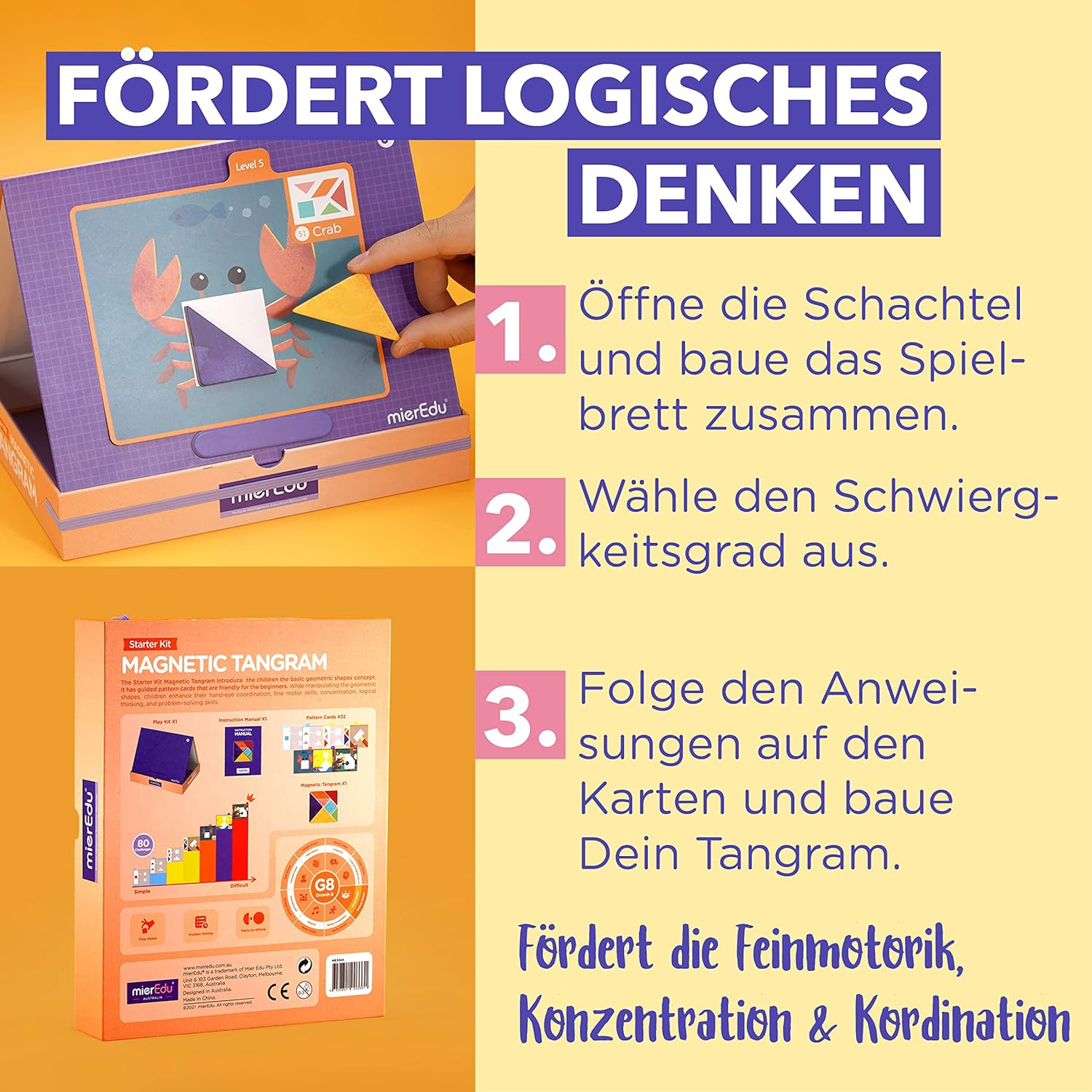 Mieredu Magnetic Tangram Starter Kit image number 5