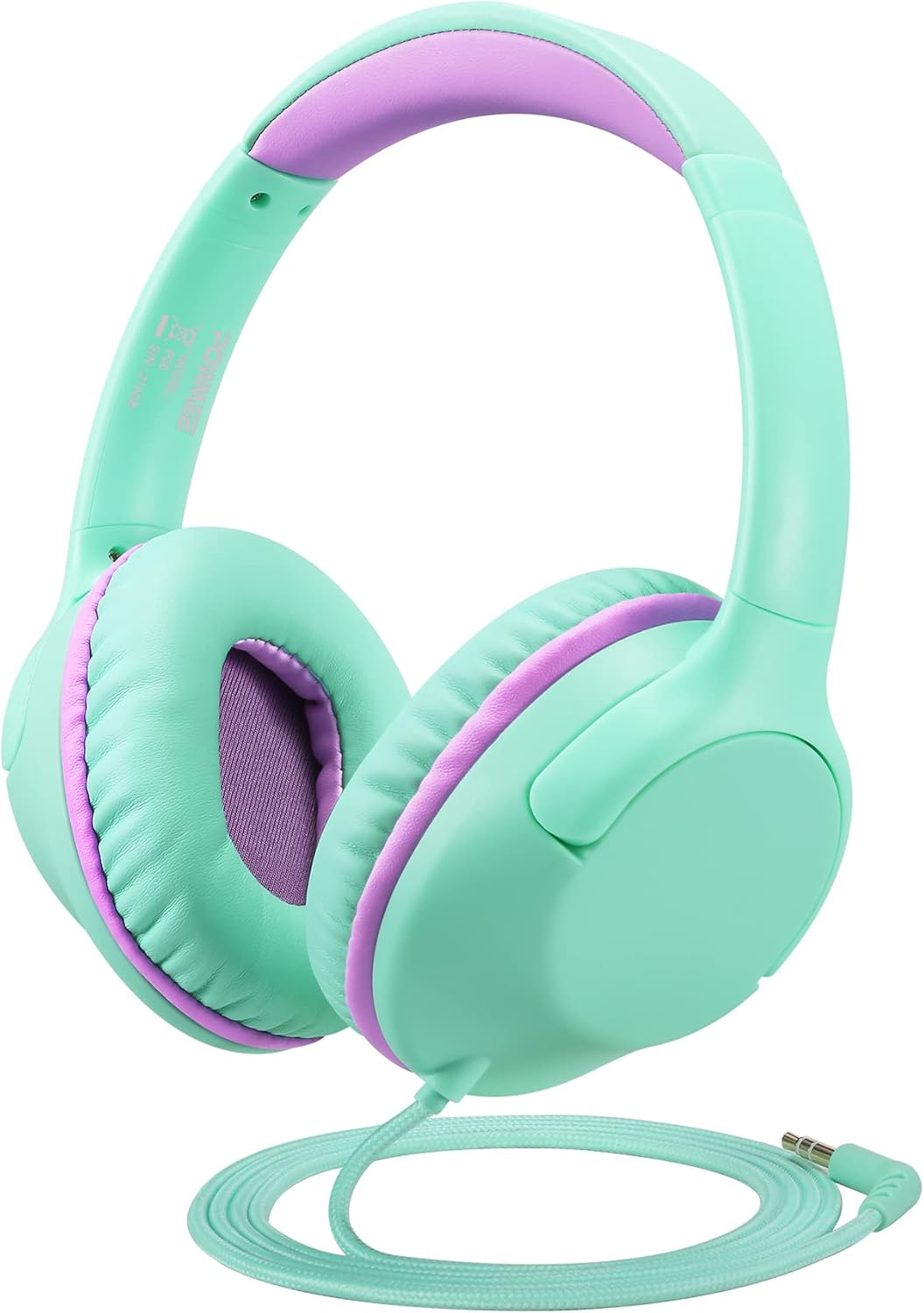 POWMEE P20 Kids Headphones Over-Ear Headphones for Kids/Teens/Boys/Girls/School with 94Db Volume Limited Adjustable Stereo Tangle-Free 3.5MM Jack Wire Cord for Fire Tablets/Travel/Pc/Phones(Blue)