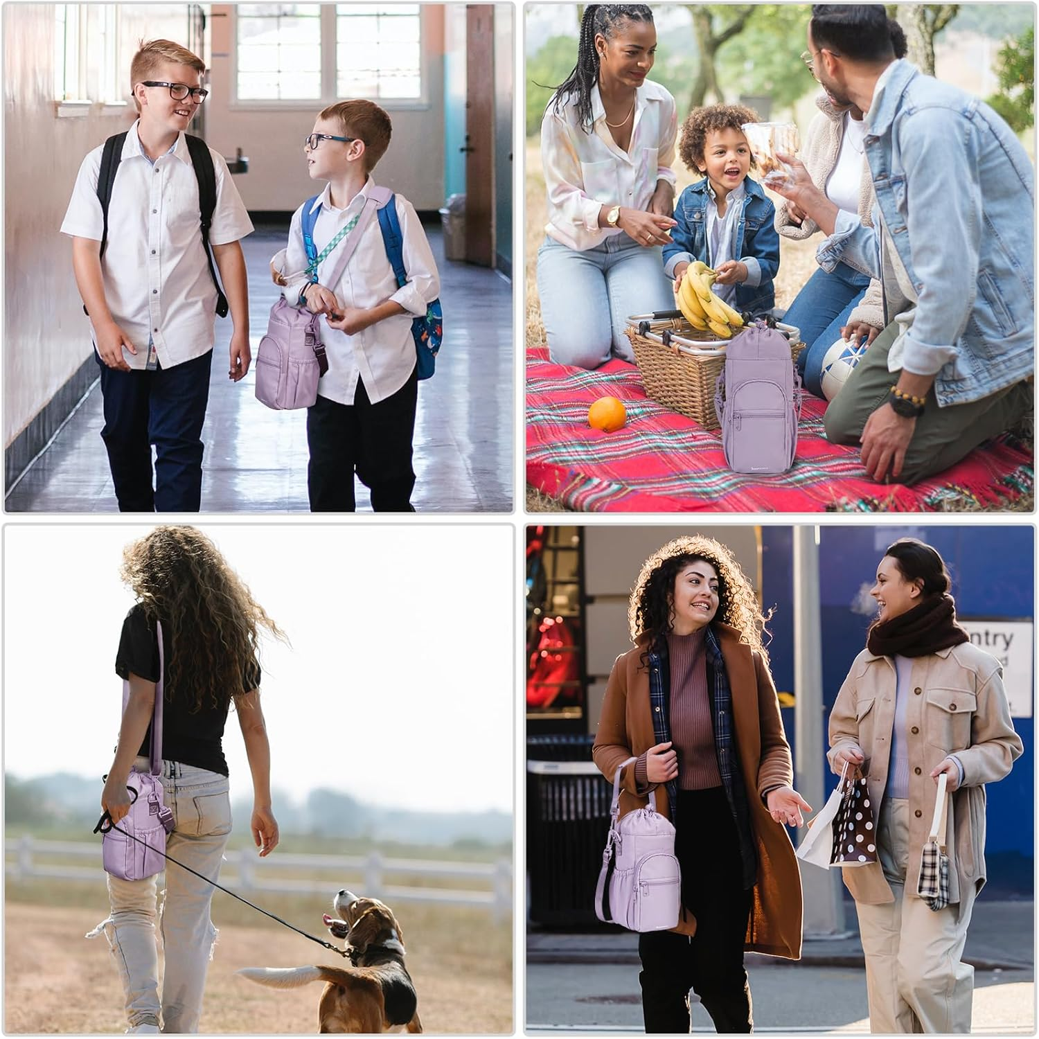 Sportsnew Water Bottle Holder with Strap 32Oz 40Oz Insulated Water Bottle Carrier Sling Bag with Phone Pocket Tumbler Bag Cup Sleeve Crossbody Pouch for Walking Hiking Travelling Carrying image number 3